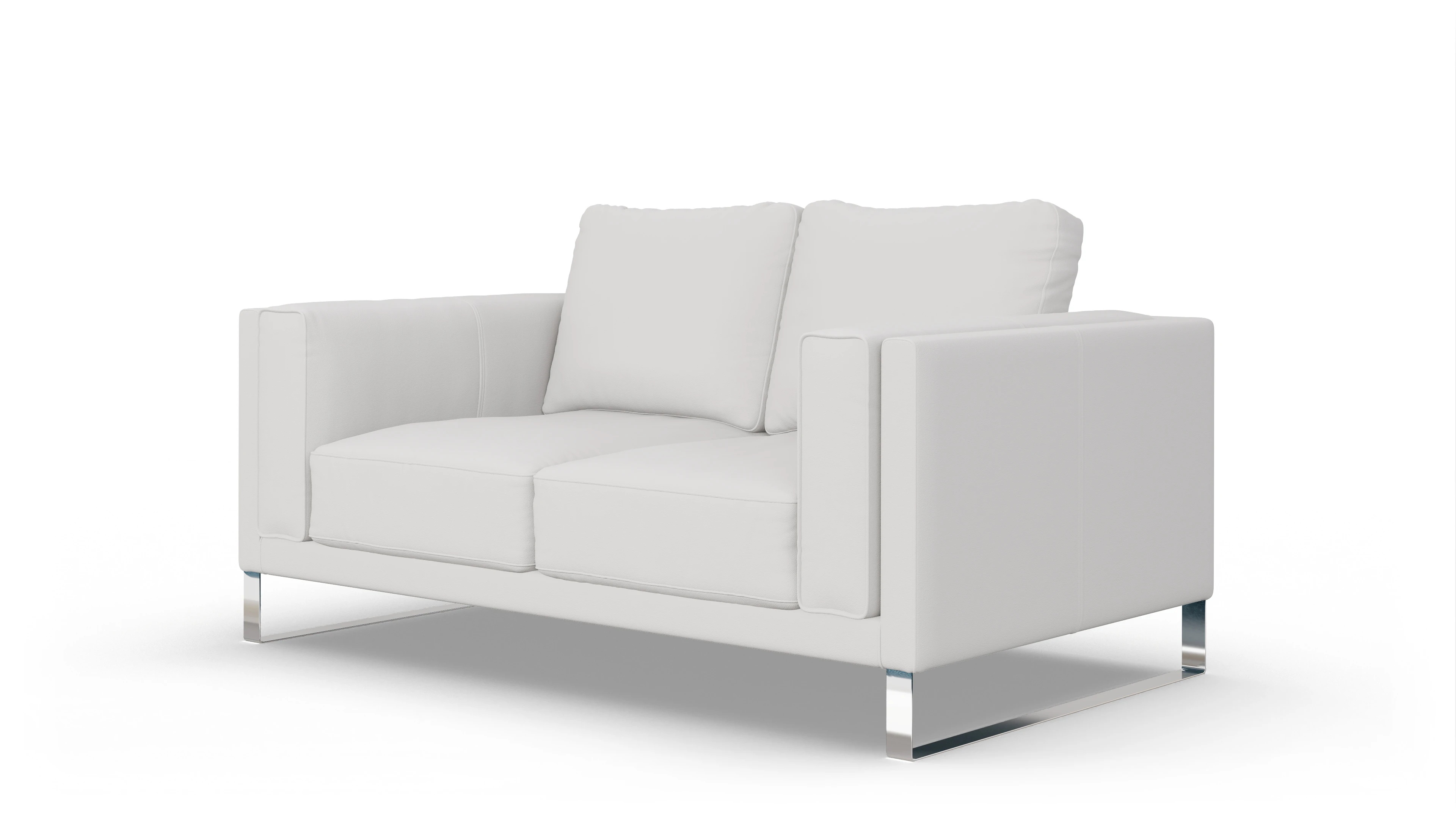 Ansicht des Produktes Cala 2-Sitzer in Leder weiß