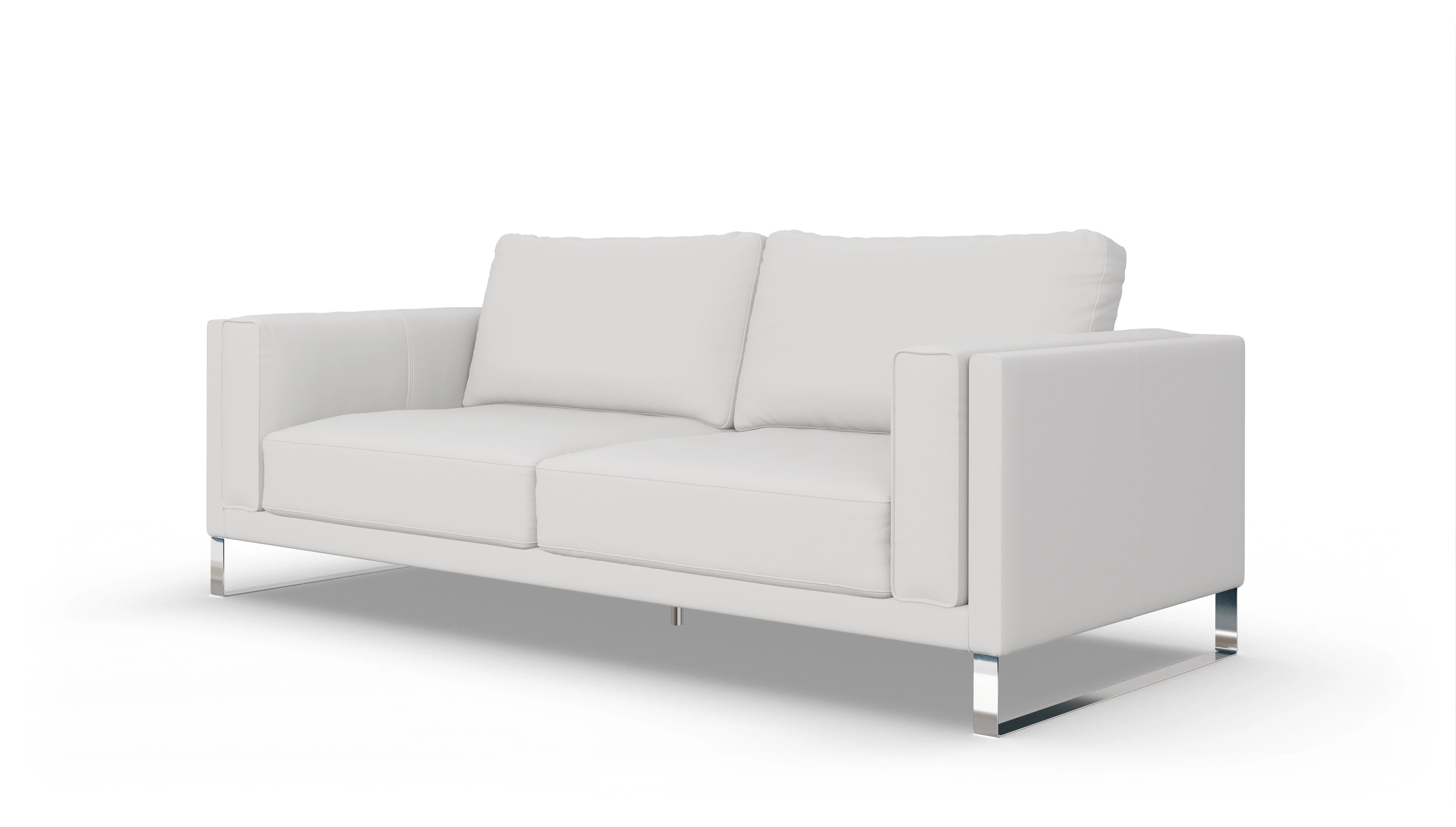 Ansicht des Produktes Cala 3,5-Sitzer in Leder weiß