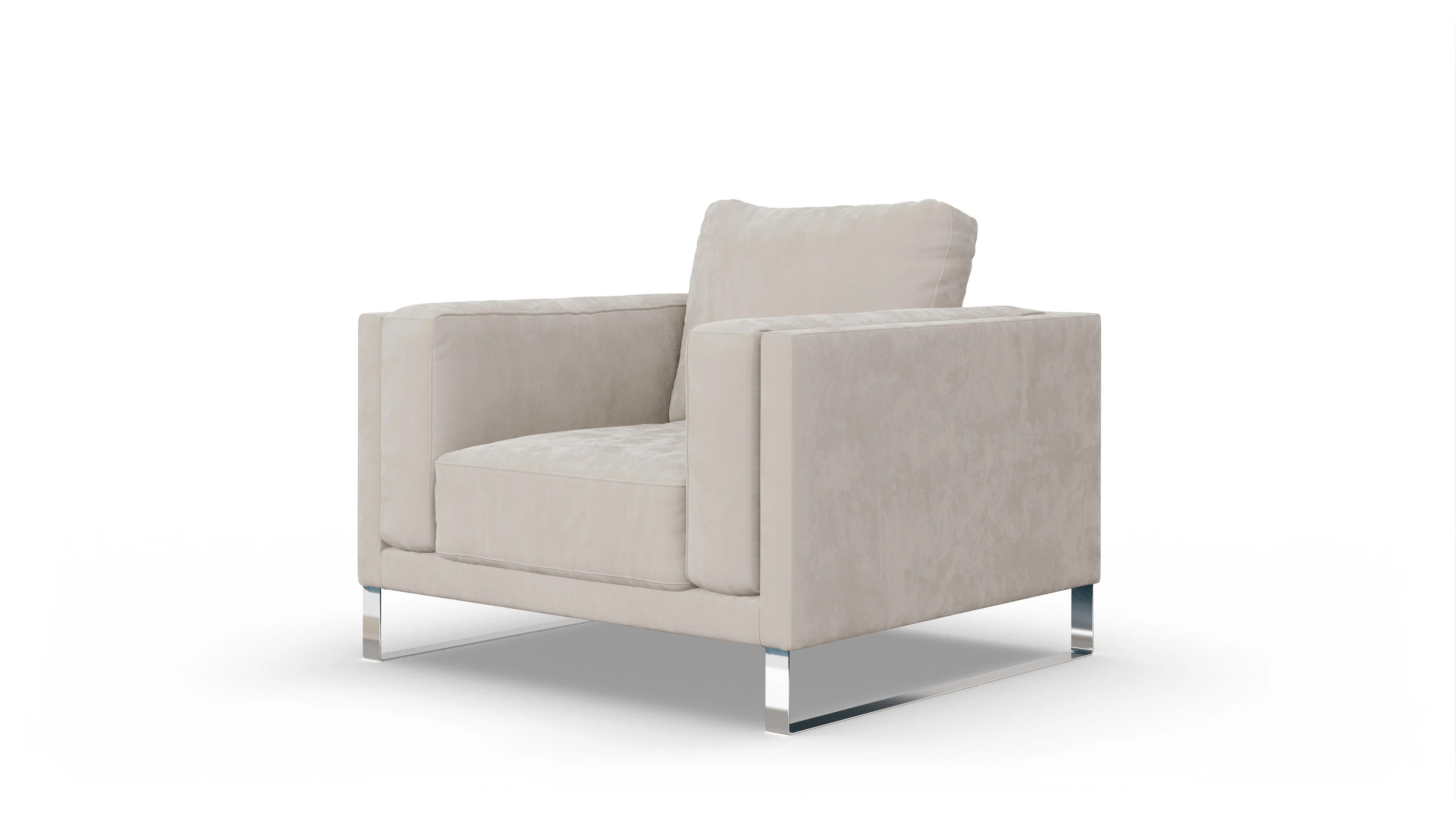 Ansicht des Produktes Cala Sessel in Samt weiß