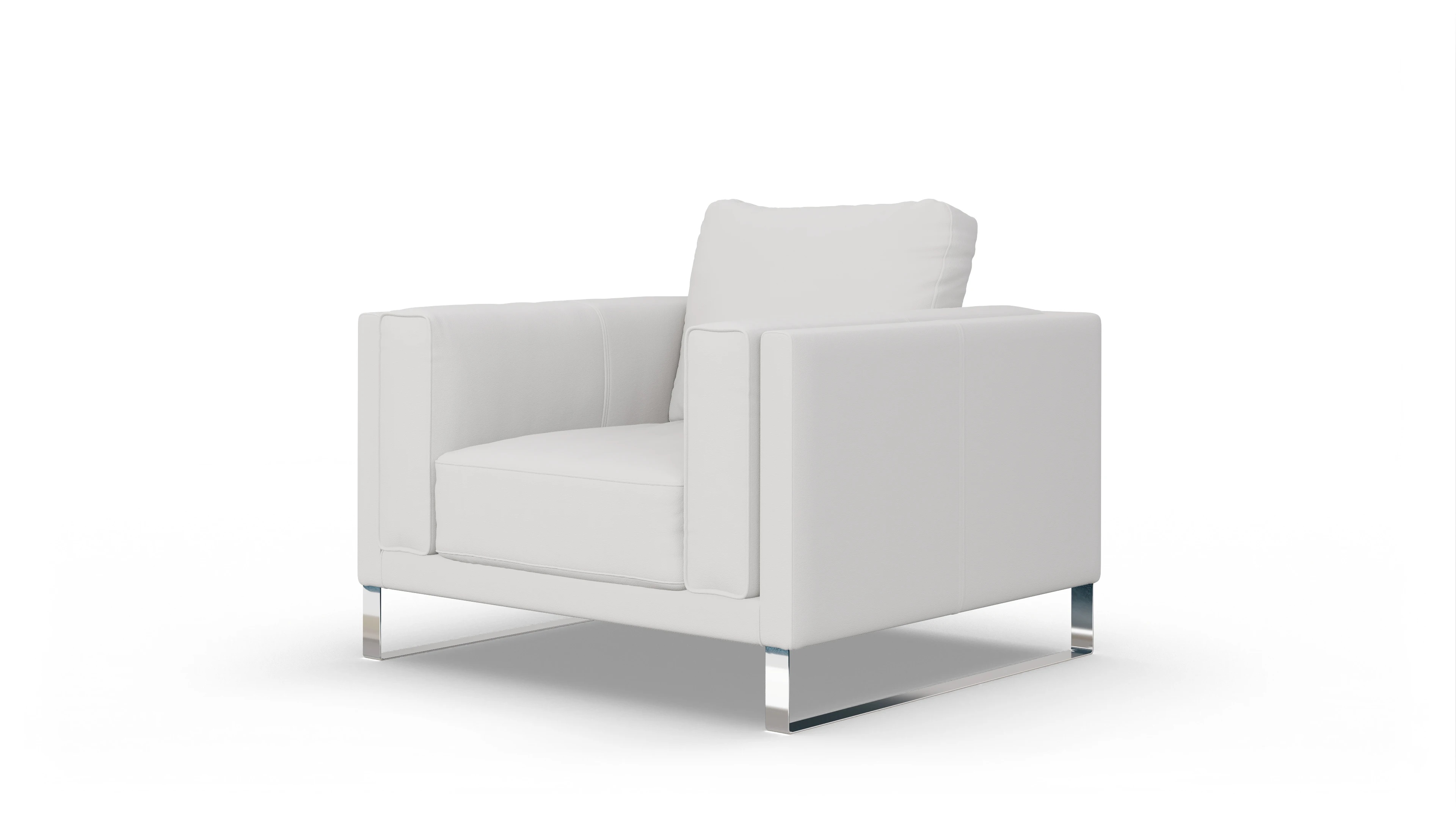 Ansicht des Produktes Cala Sessel in Leder weiß