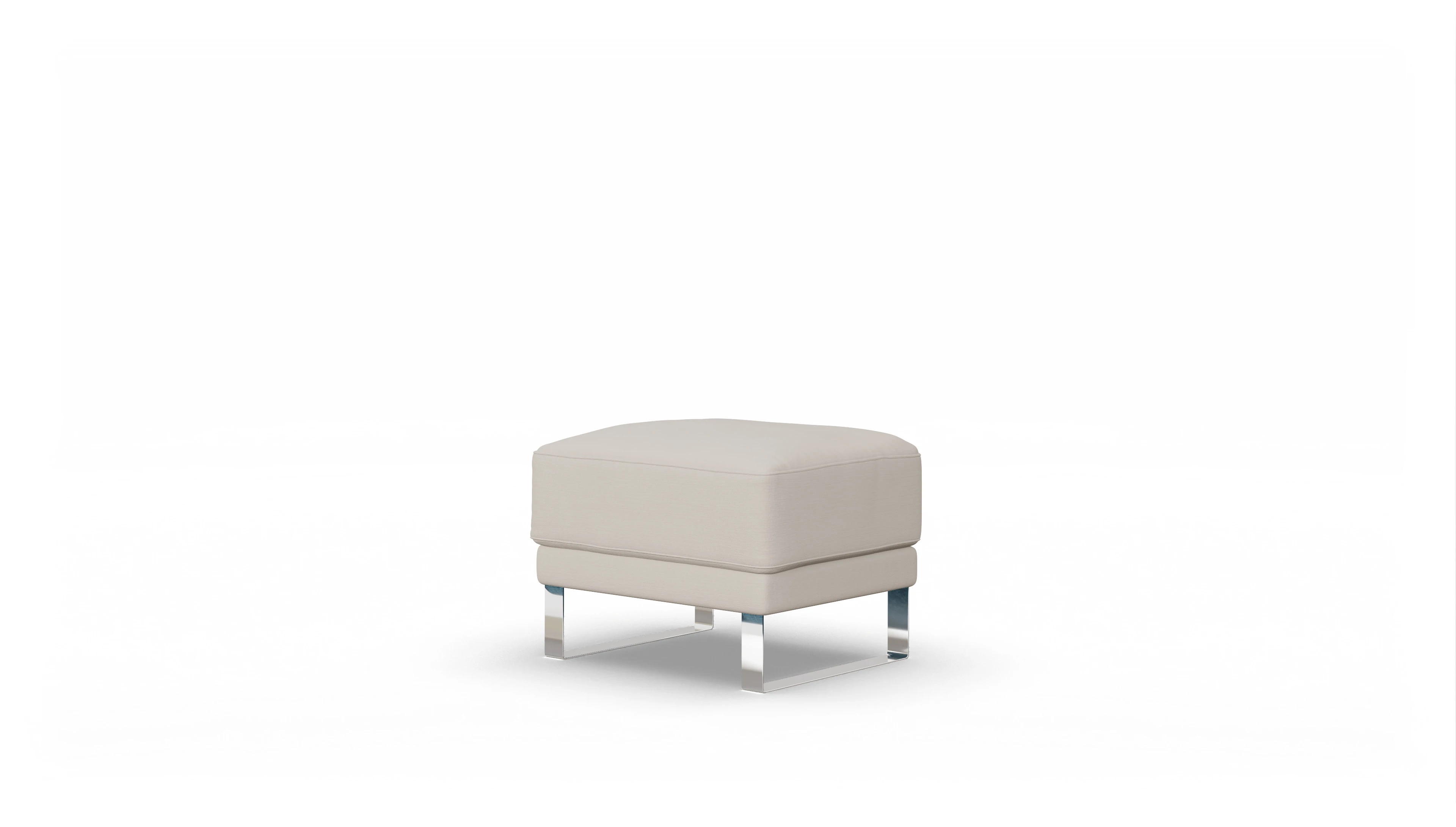 Fußhocker Cala in Stoff Ansicht des Produktes Cala Hocker in Stoff beige