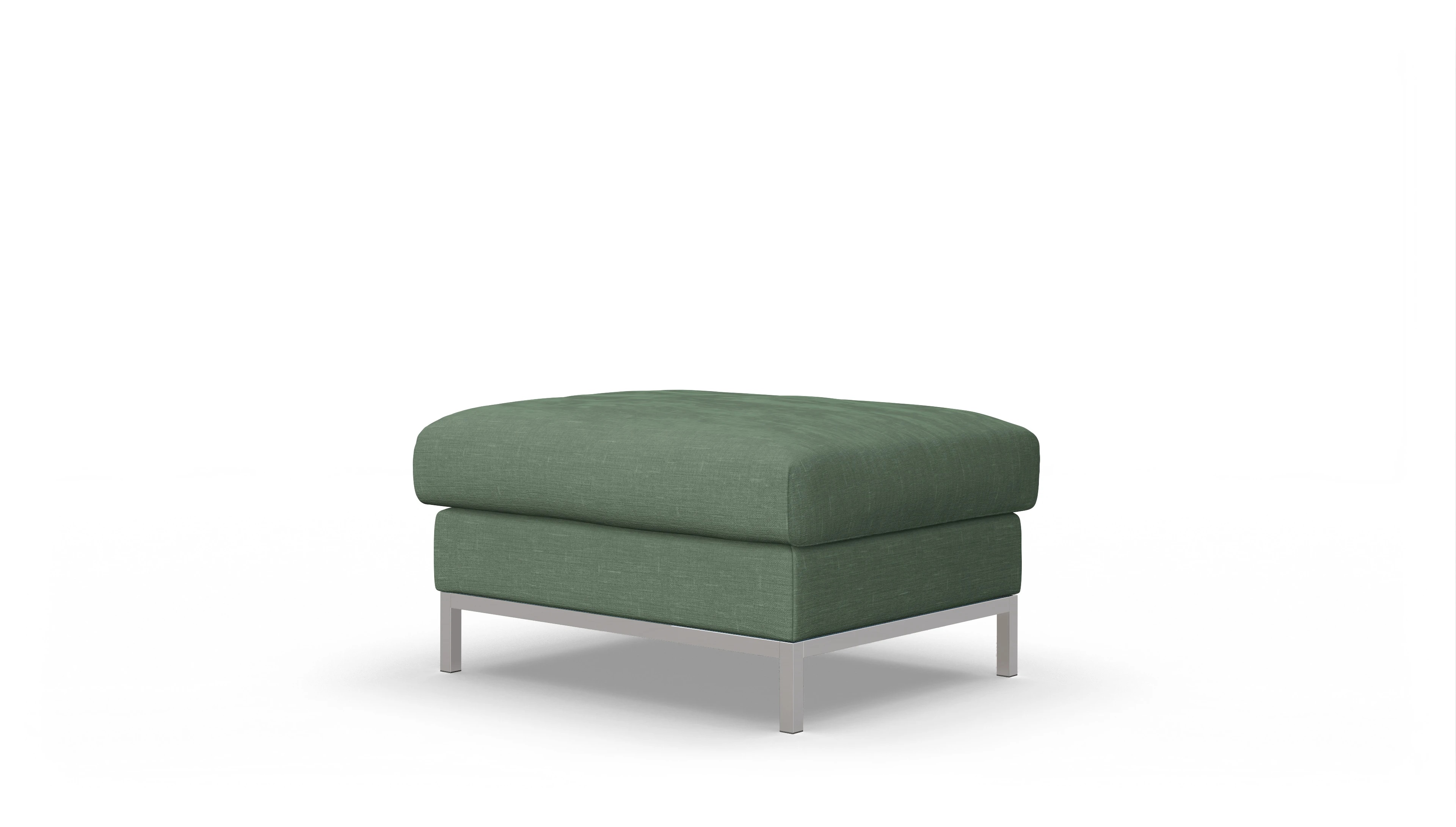Designer-Hocker Paglia Ansicht des Produktes Paglia Hocker in Stoff grün