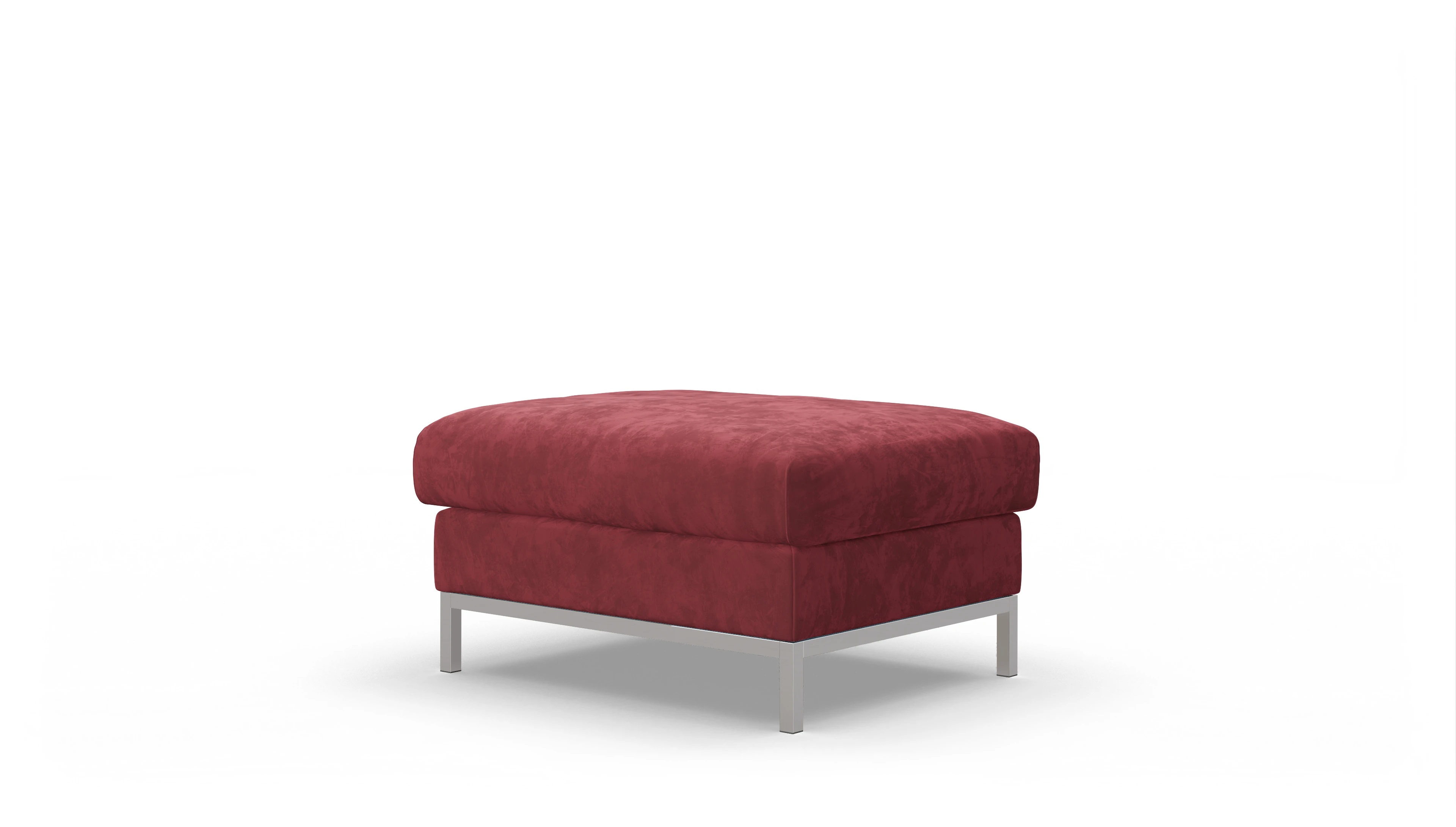 Ansicht des Produktes Paglia Hocker in Samt rot
