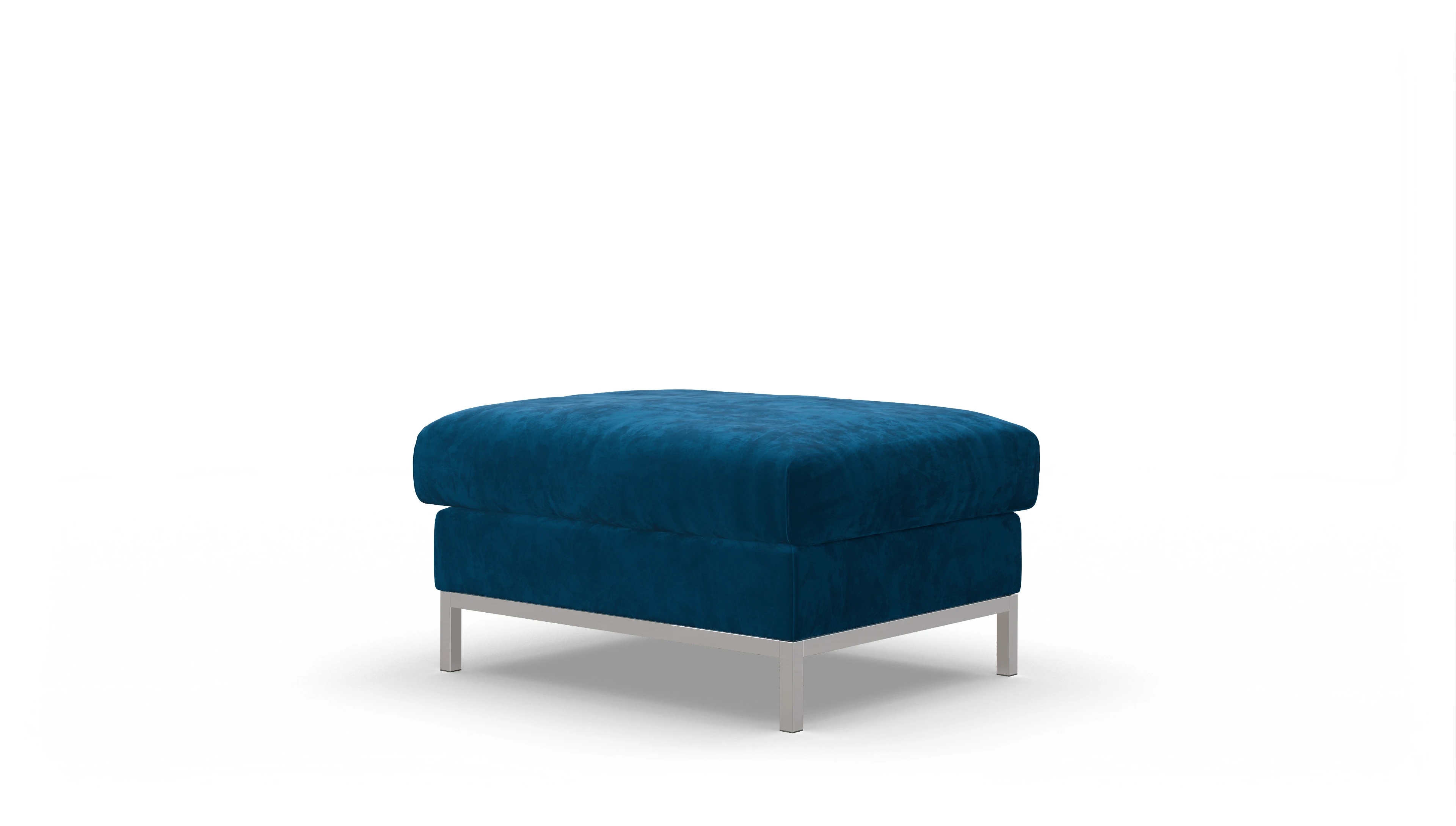 Designer-Hocker Paglia Ansicht des Produktes Paglia Hocker in Samt blau