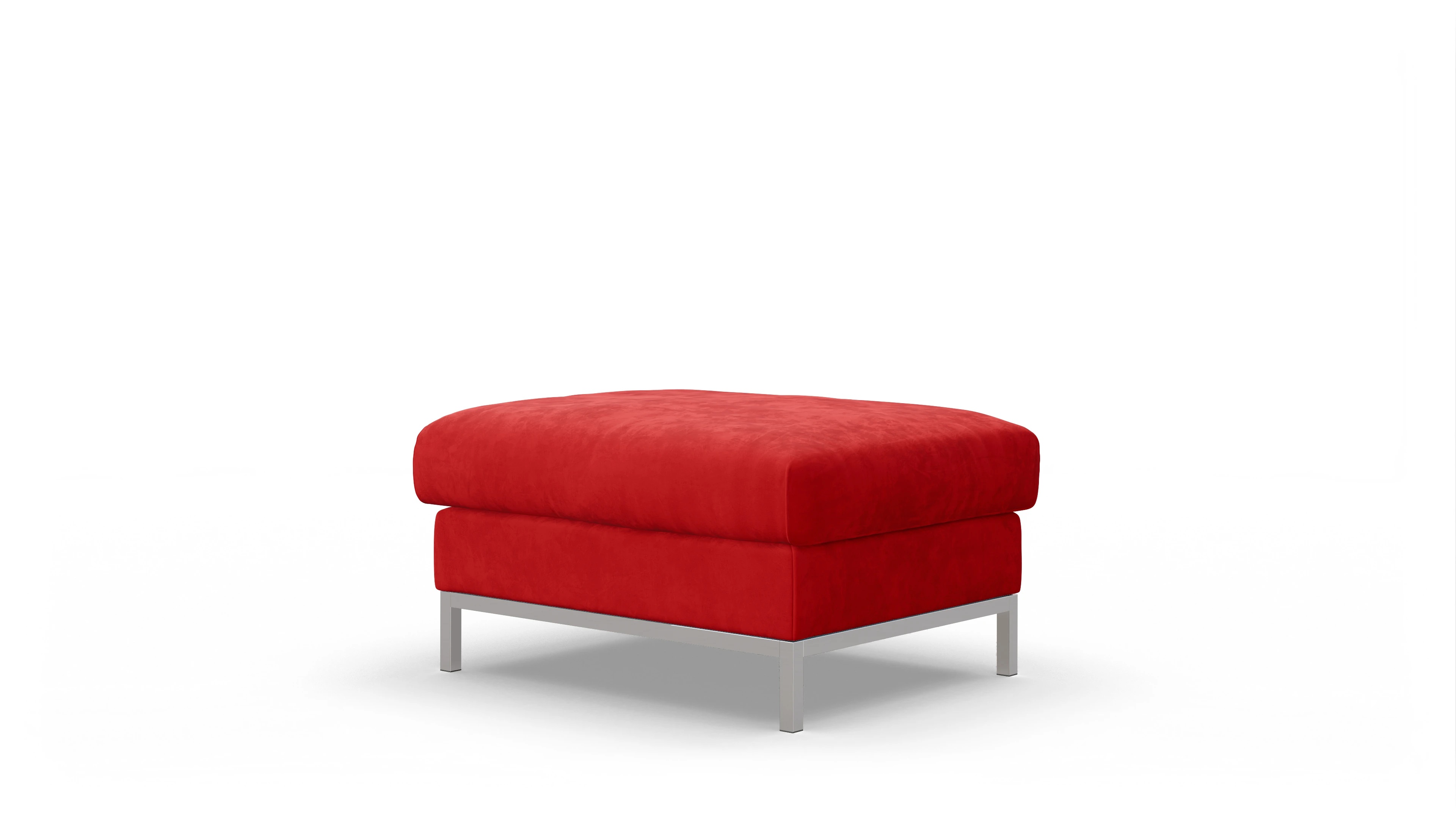 Designer-Hocker Paglia Ansicht des Produktes Paglia Hocker in Samt rot