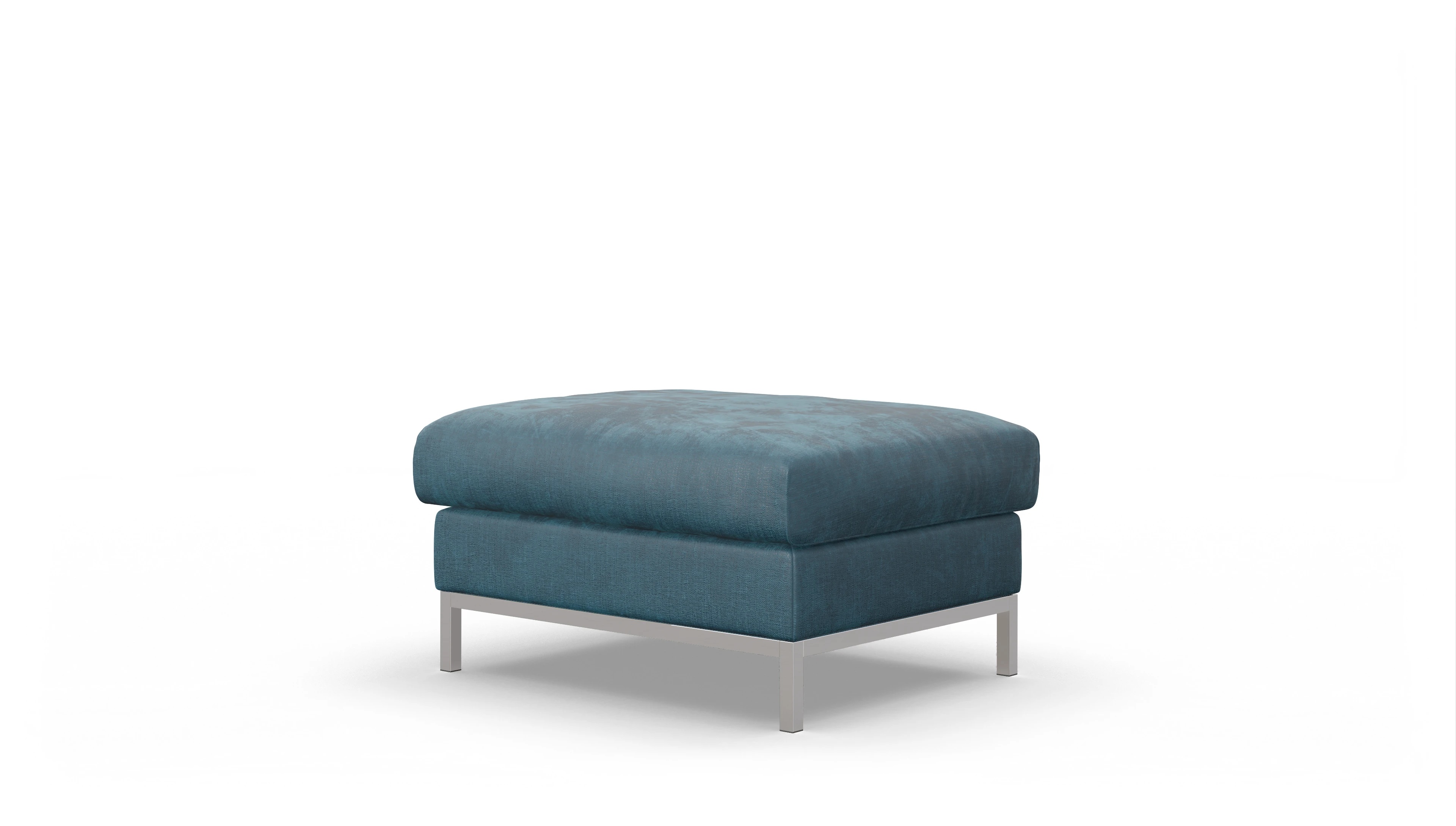 Ansicht des Produktes Paglia Hocker in Stoff blau