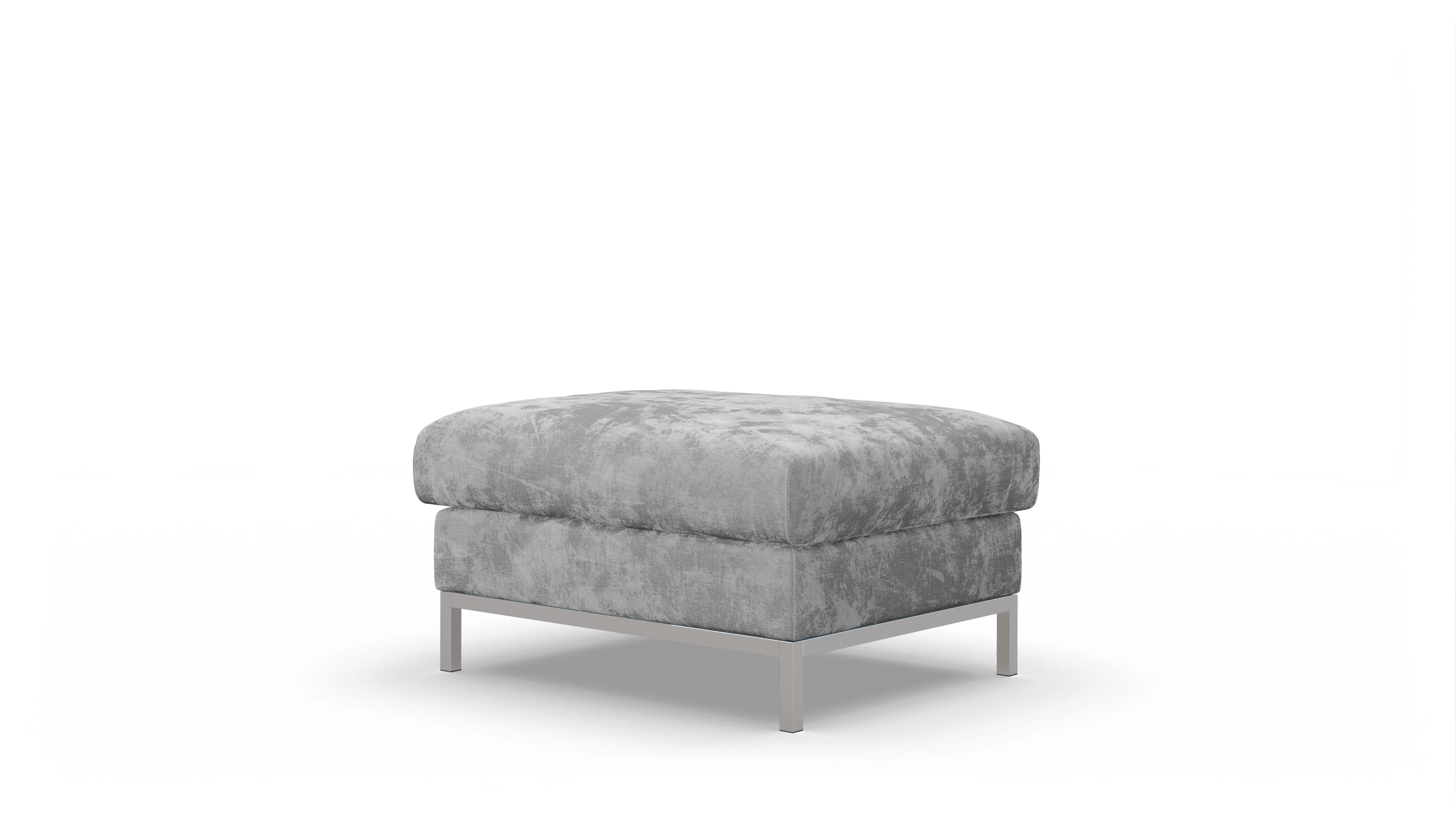 Designer-Hocker Paglia Ansicht des Produktes Paglia Hocker in Stoff grau