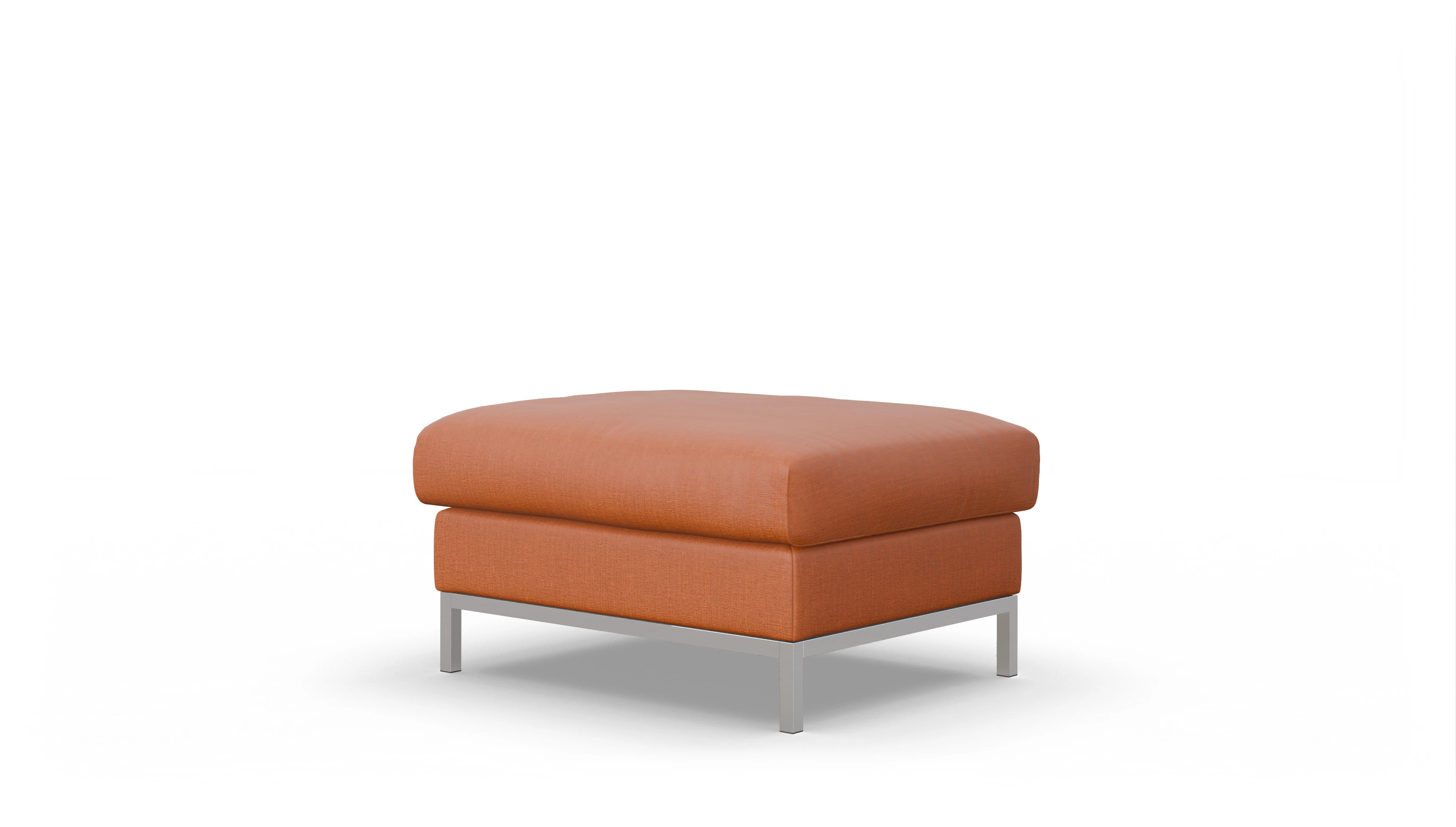 Ansicht des Produktes Paglia Hocker in Stoff orange