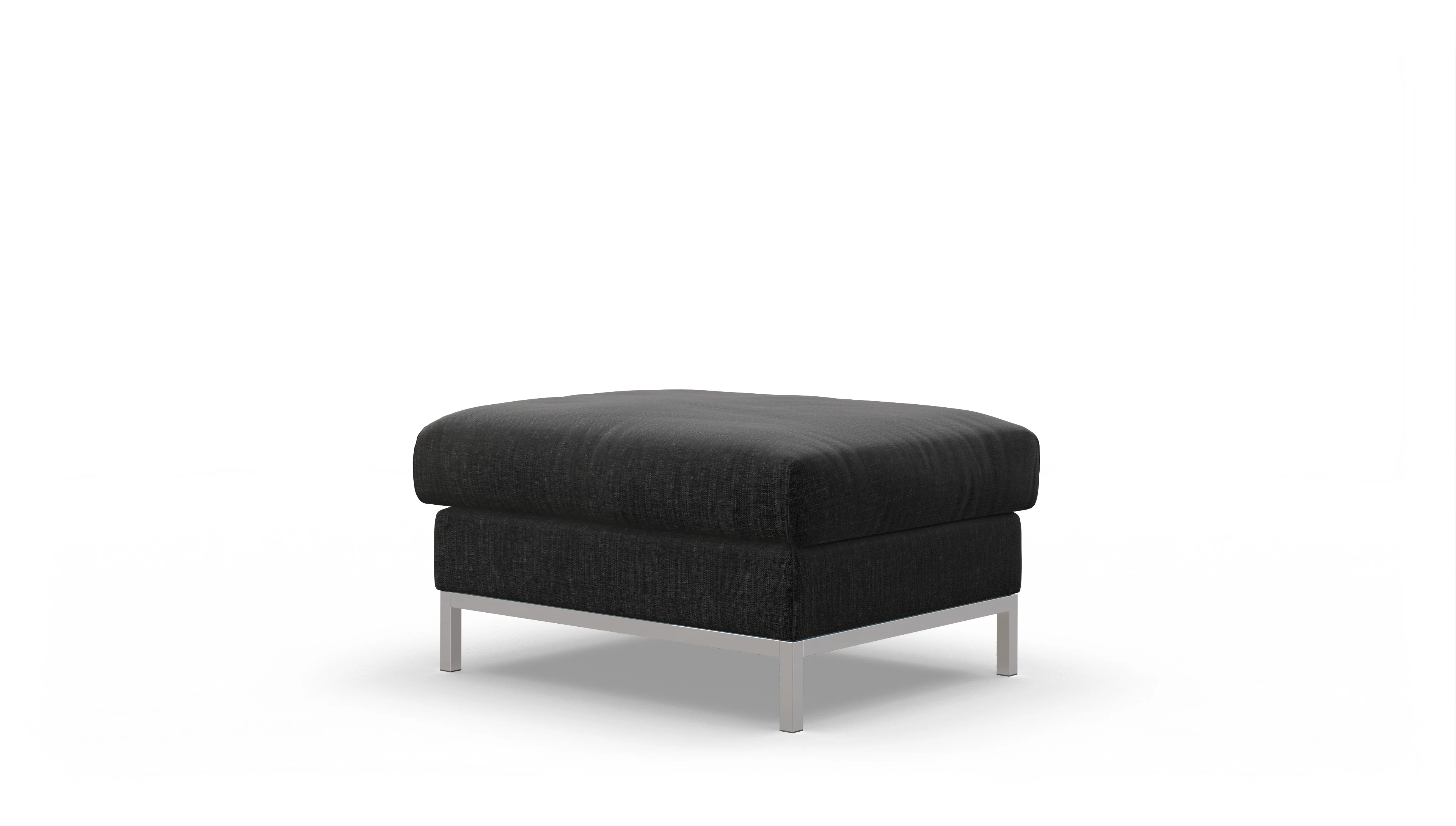 Designer-Hocker Paglia Ansicht des Produktes Paglia Hocker in Stoff schwarz