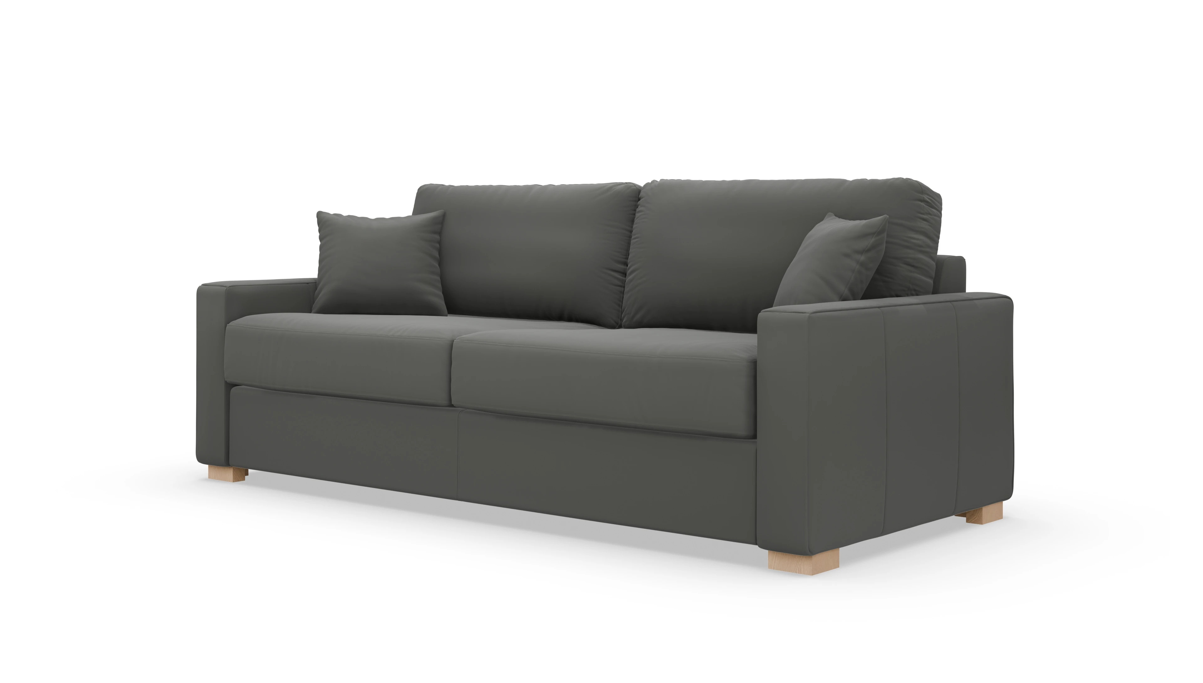 Leder-Schlafsofa Christensen Ansicht des Produktes Christensen in Leder grau