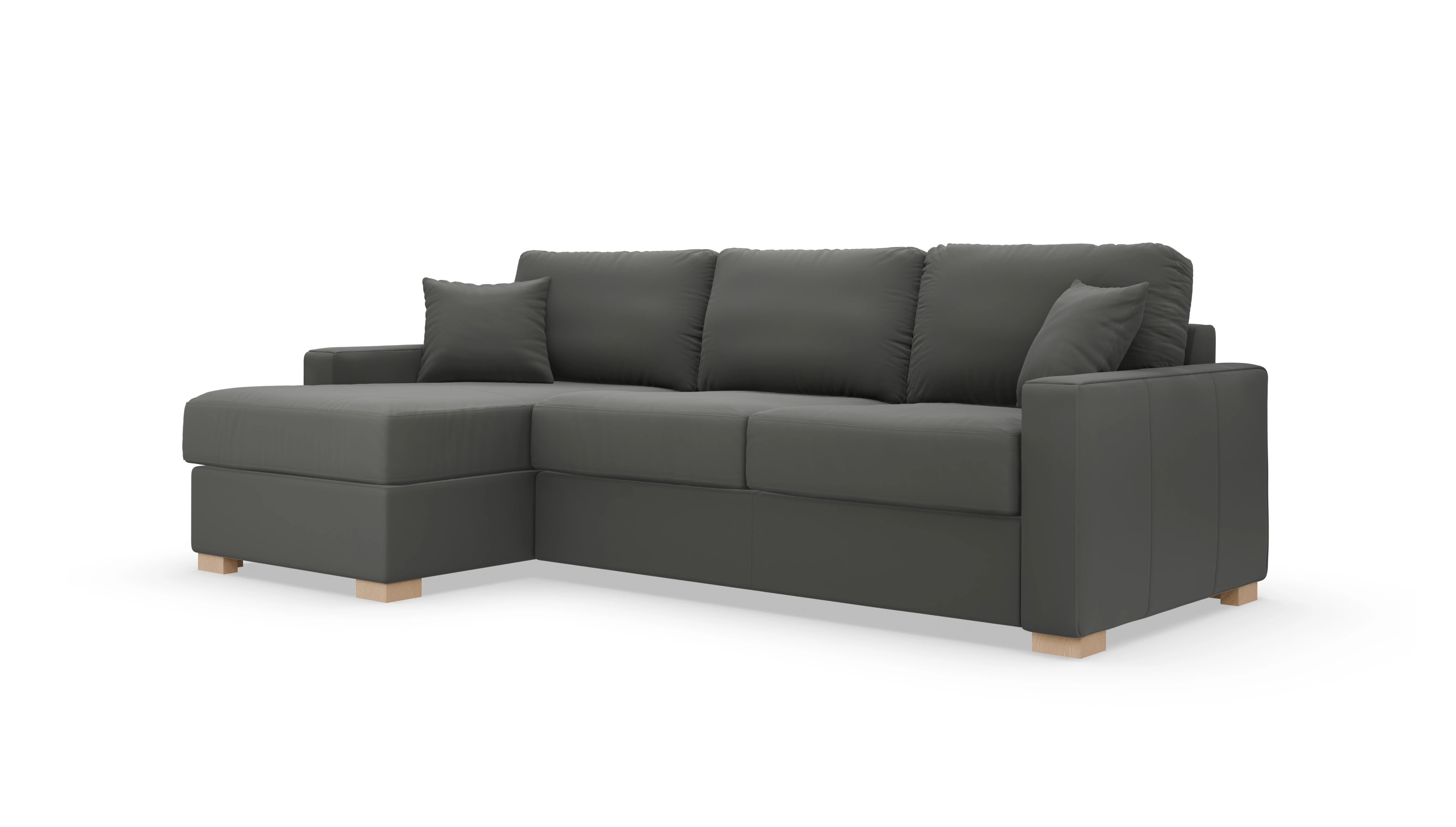 Leder-Schlafsofa Christensen Ansicht des Produktes Christensen in Leder grau