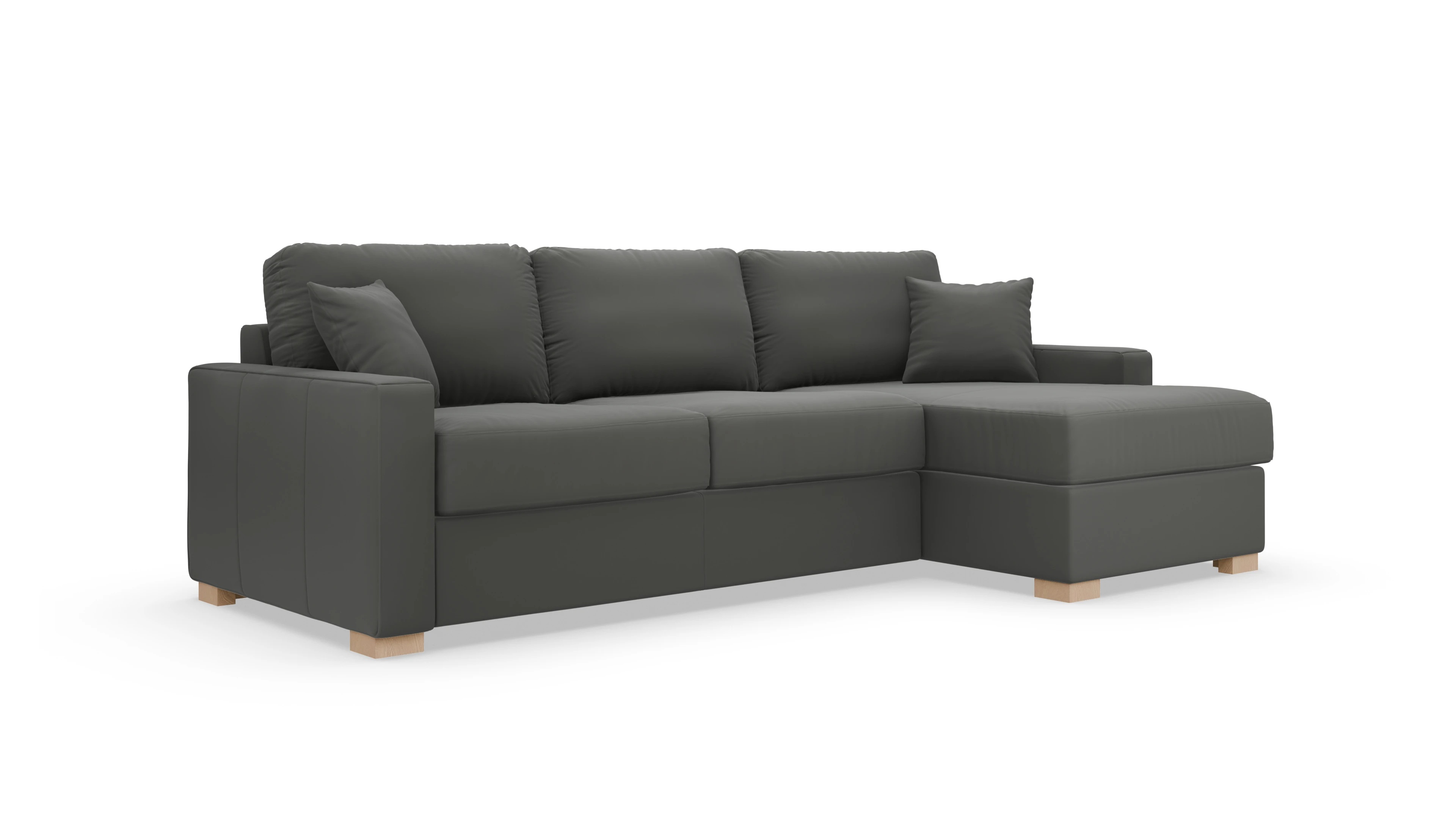 Leder-Schlafsofa Christensen Ansicht des Produktes Christensen in Leder grau