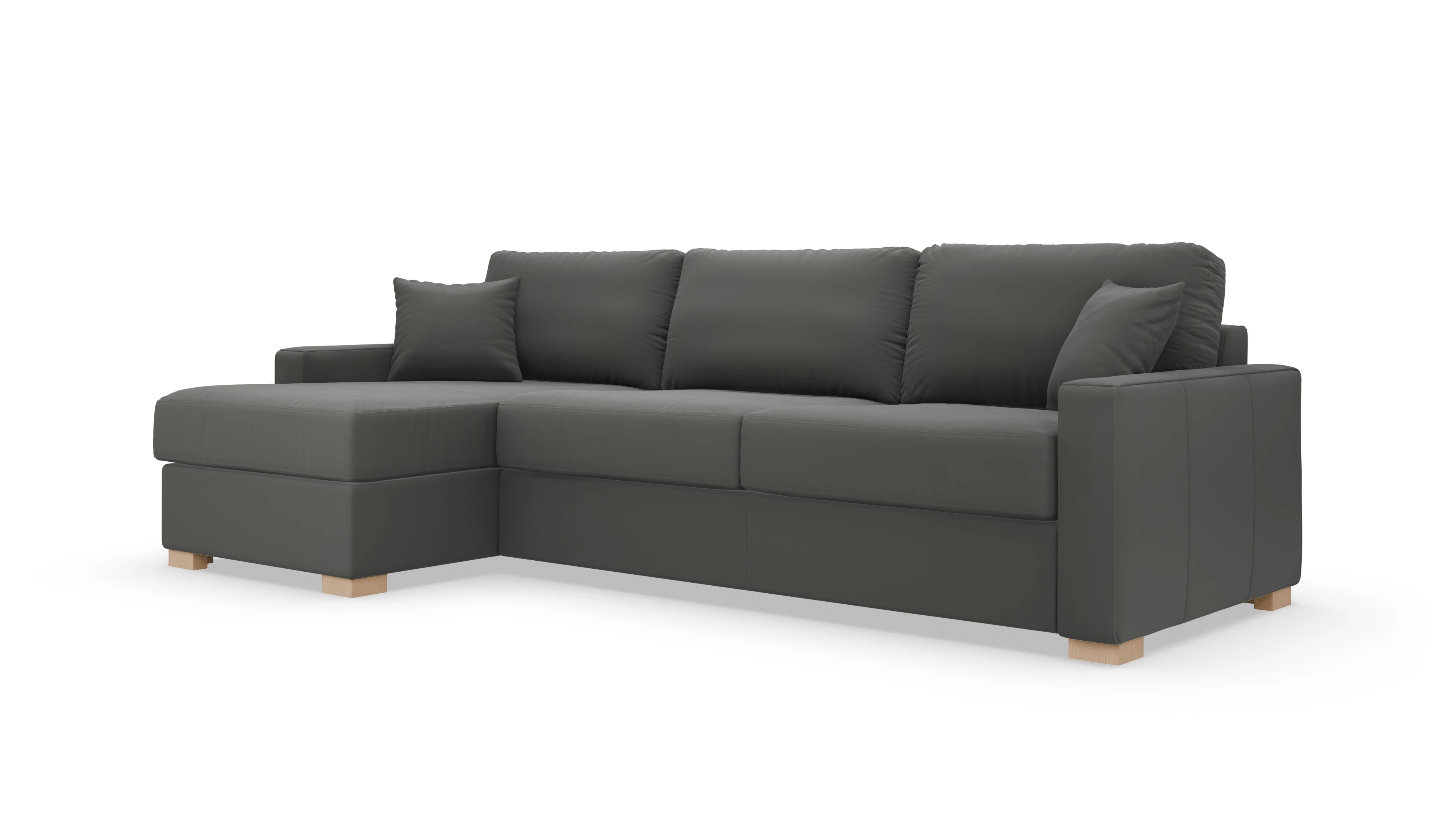 Leder-Schlafsofa Christensen Ansicht des Produktes Christensen in Leder grau