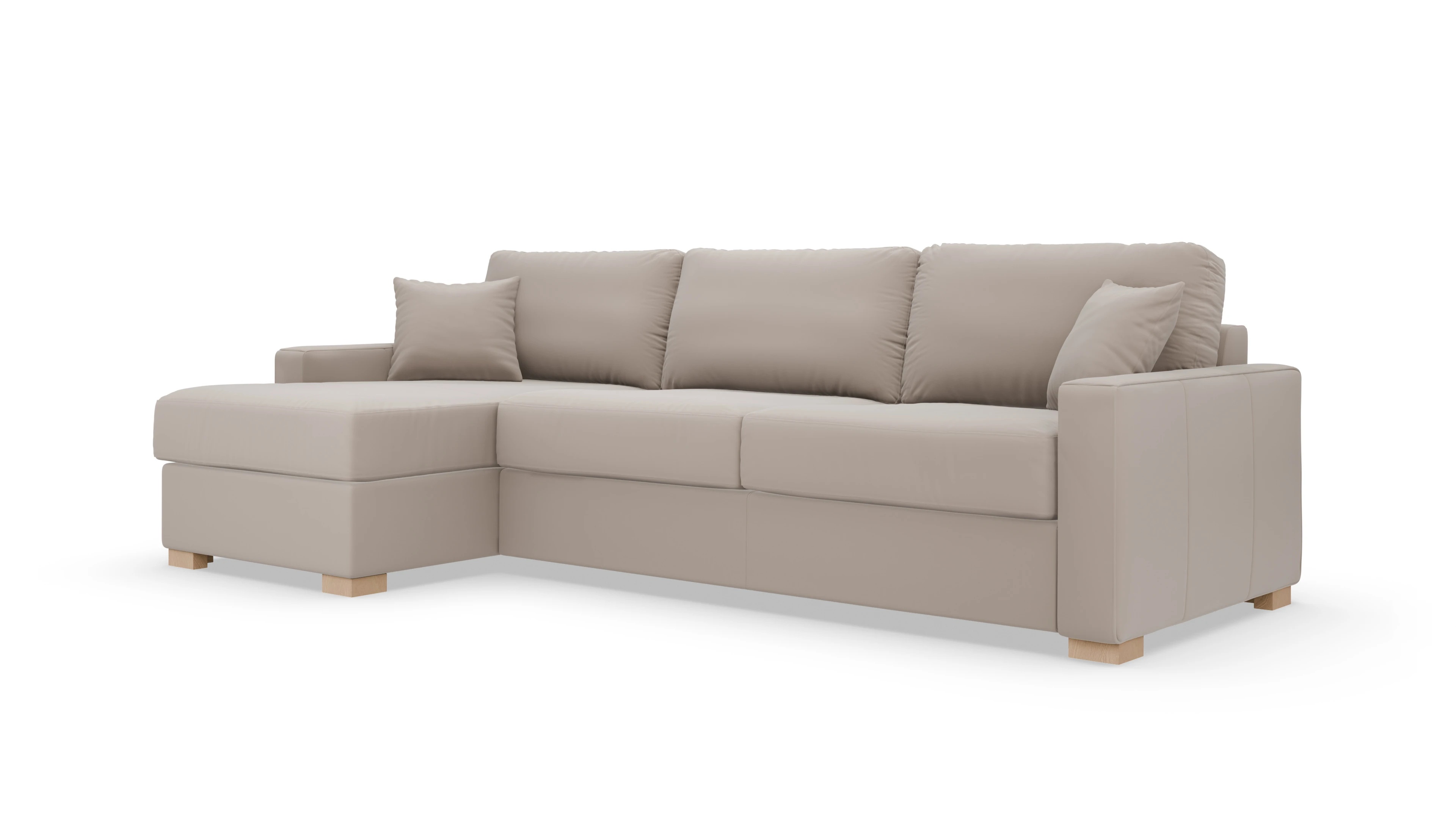 Leder-Schlafsofa Christensen Ansicht des Produktes Christensen in Leder beige