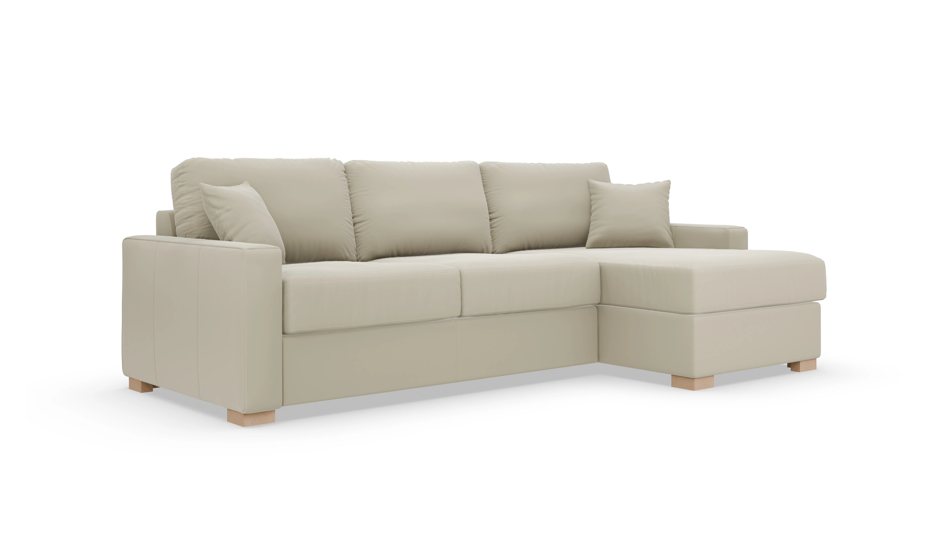 Leder-Schlafsofa Christensen Ansicht des Produktes Christensen in Leder beige