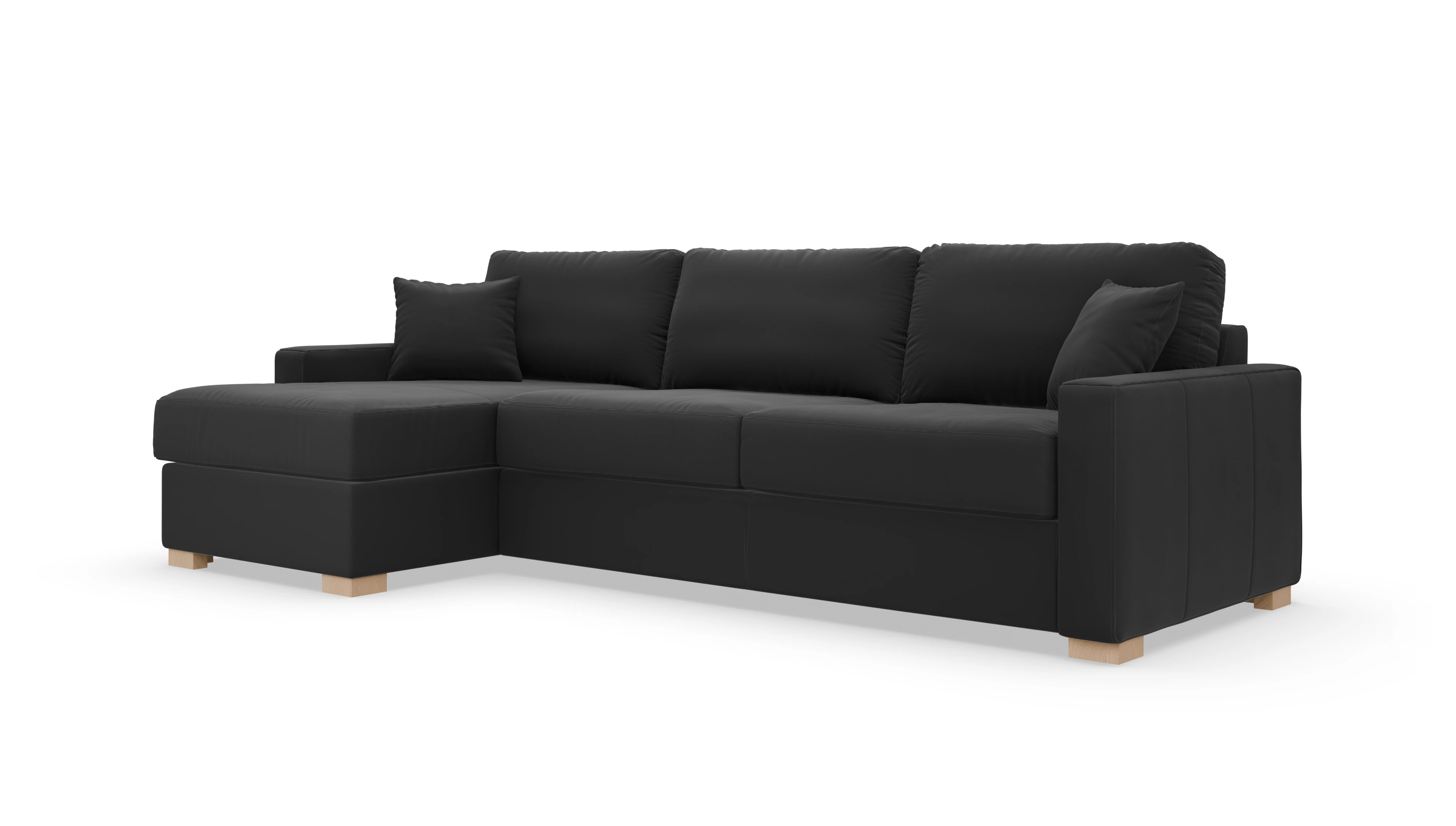 Leder-Schlafsofa Christensen Ansicht des Produktes Christensen in Leder schwarz