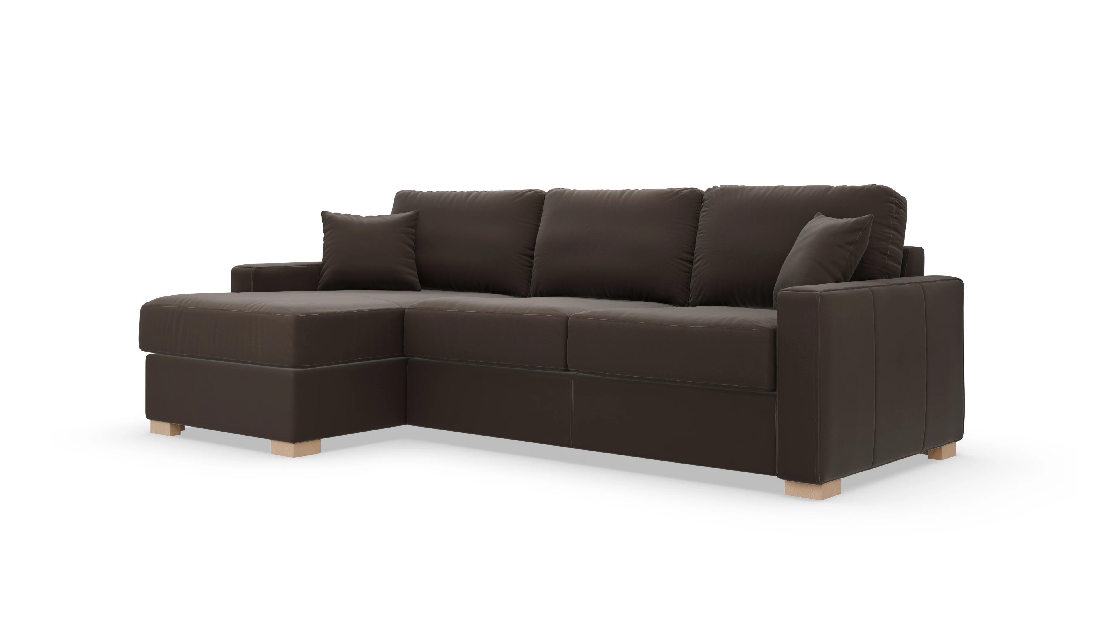 Leder-Schlafsofa Christensen Ansicht des Produktes Christensen in Leder braun