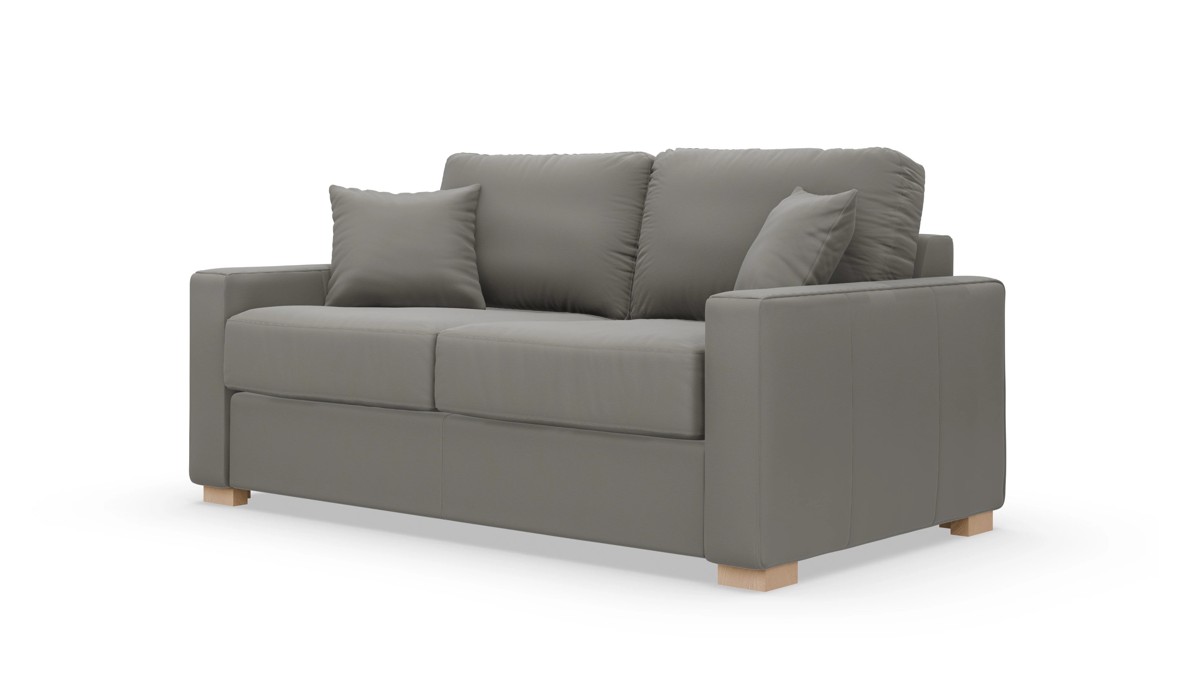 Leder-Schlafsofa Christensen Ansicht des Produktes Christensen in Leder grau