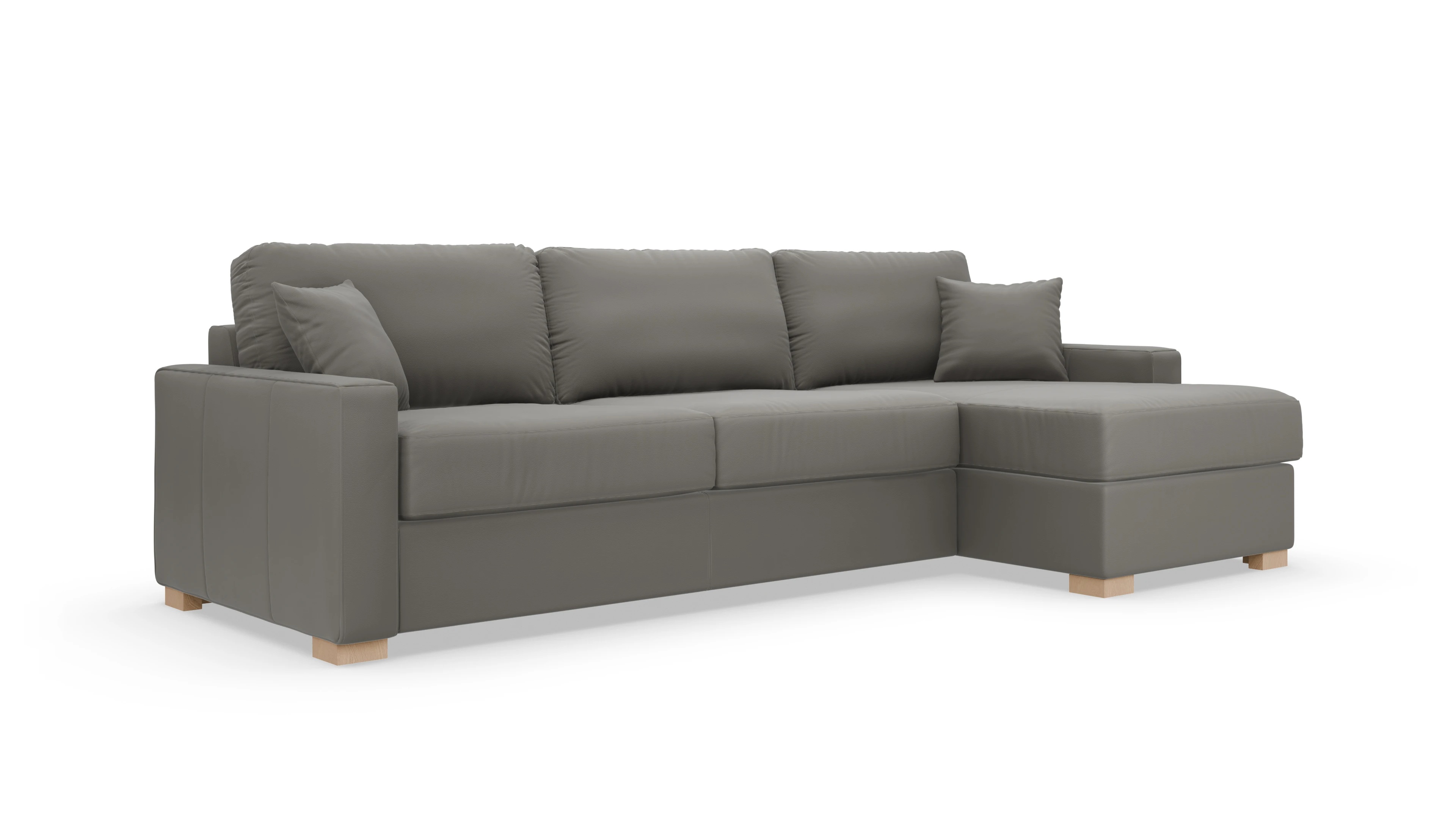 Leder-Schlafsofa Christensen Ansicht des Produktes Christensen in Leder grau