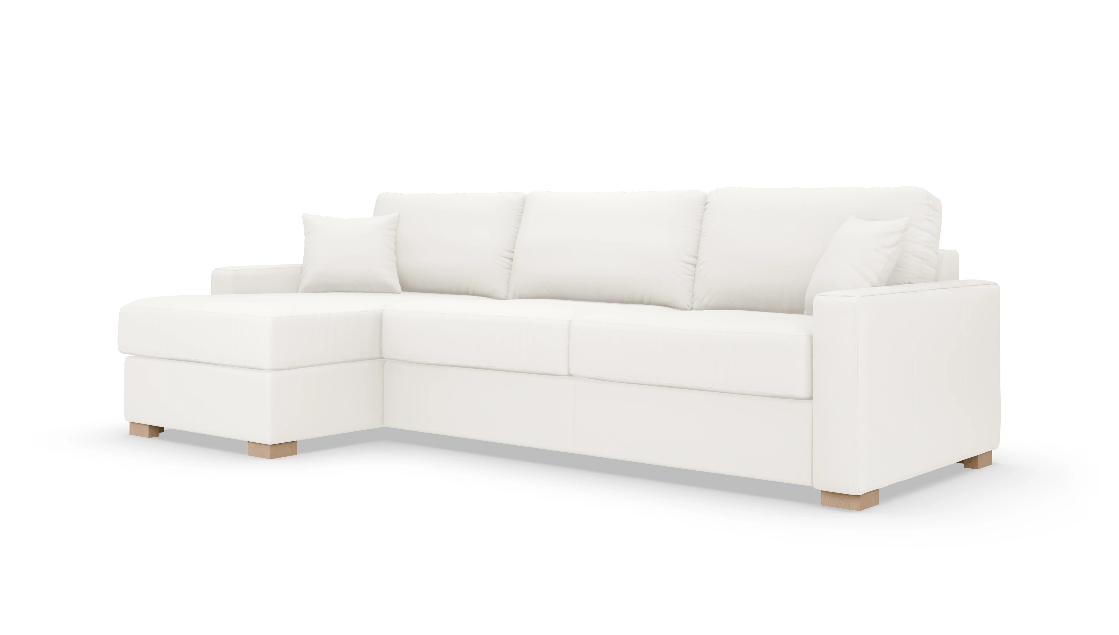Leder-Schlafsofa Christensen Ansicht des Produktes Christensen in Leder weiß