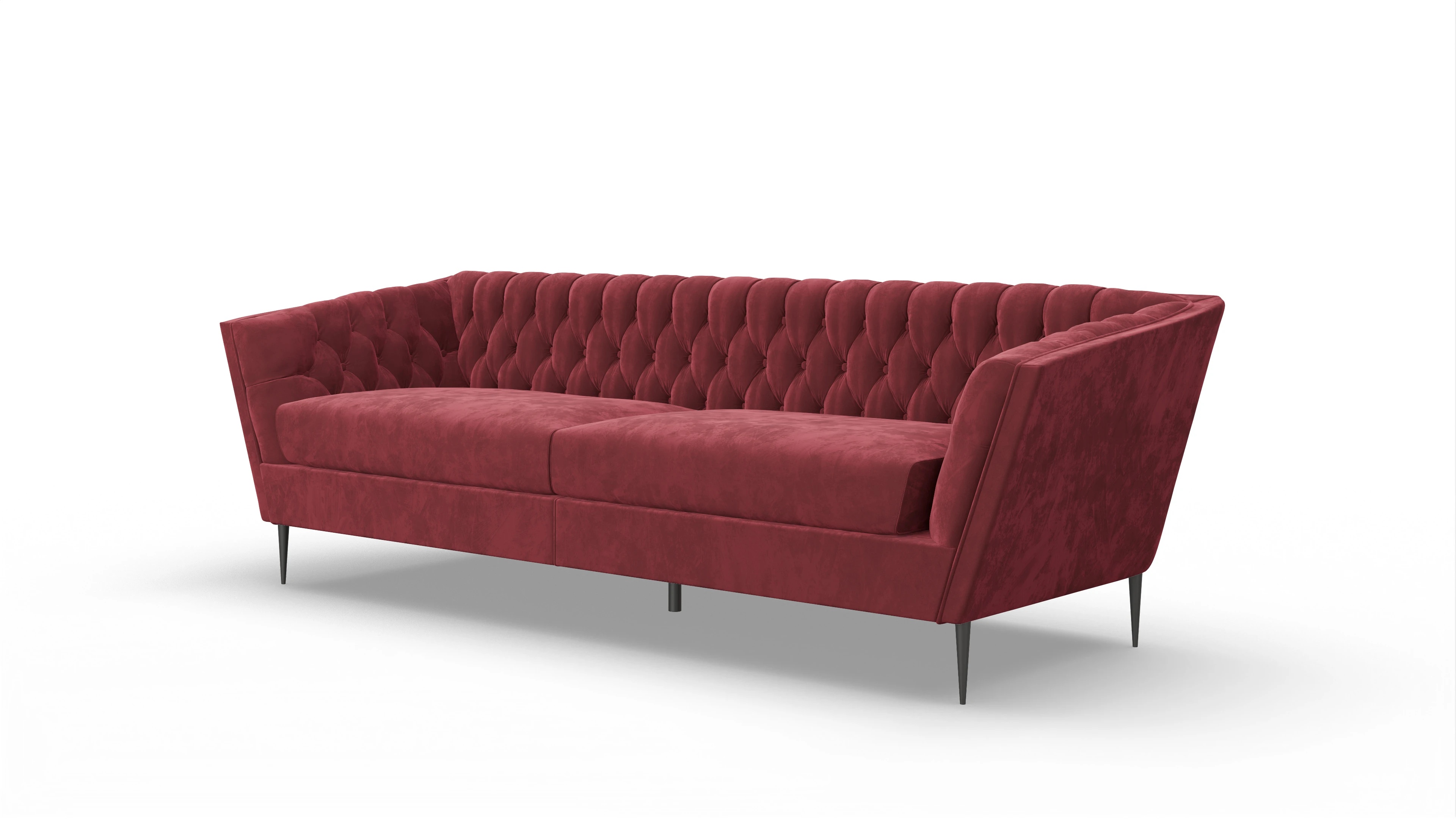 Ansicht des Produktes Neo 3-Sitzer in Samt rot