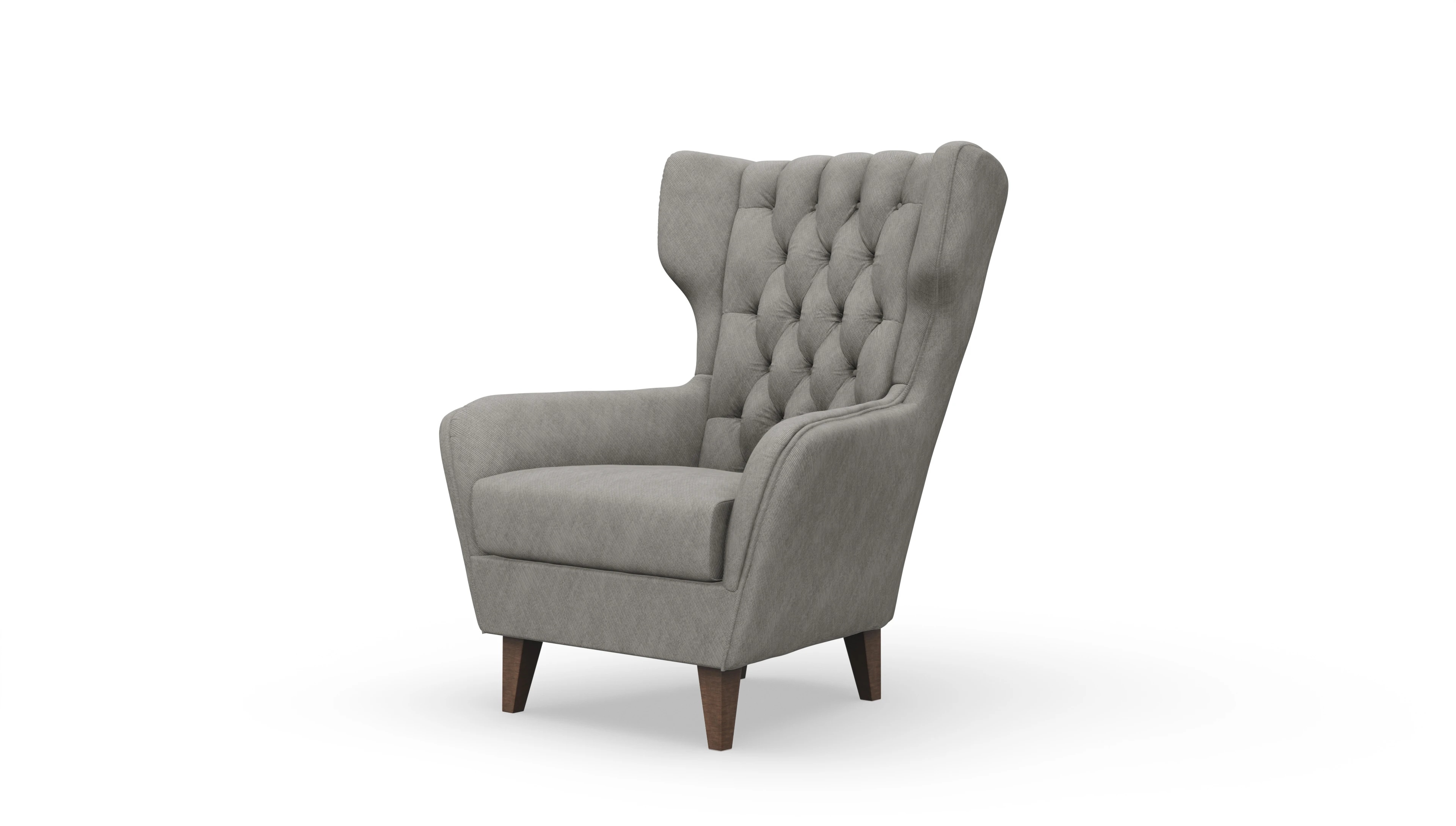Chesterfield Sessel Neo in Stoff Ansicht des Produktes Neo Sessel in Stoff grau