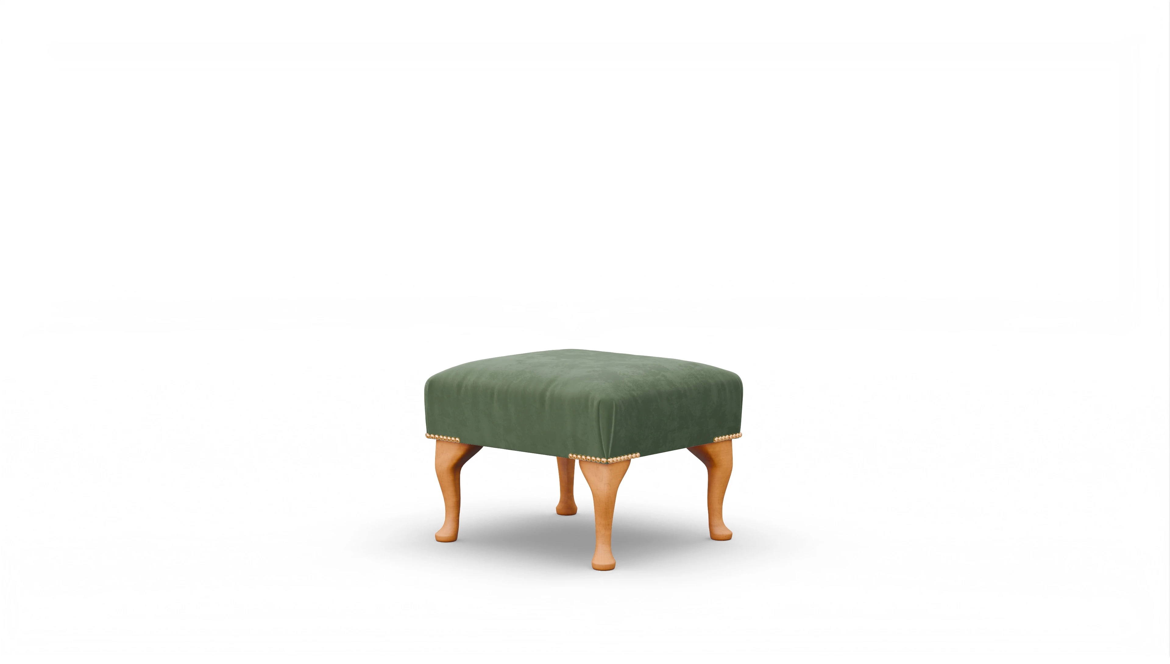 Ansicht des Produktes Webster Hocker in Samt grün