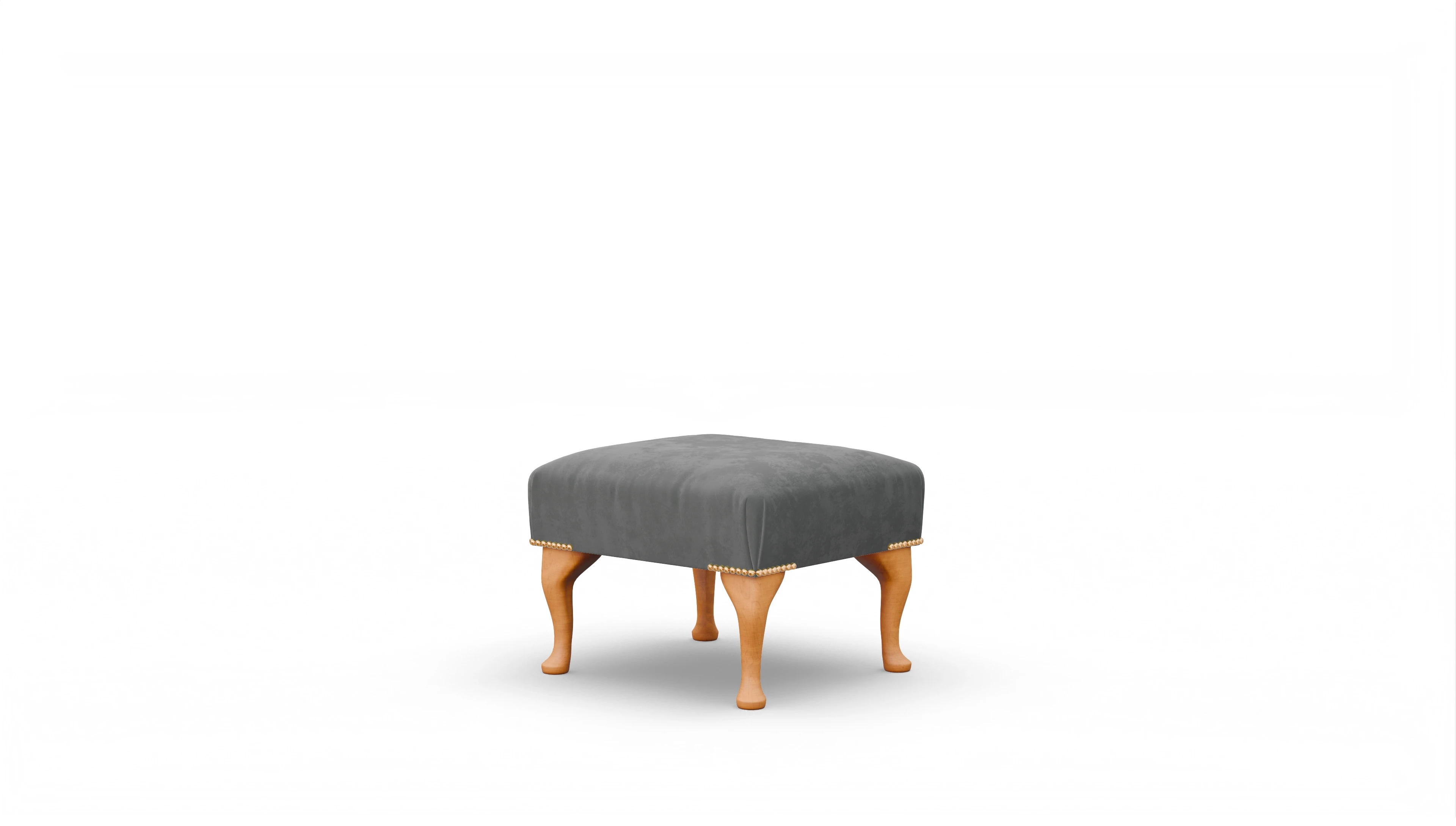 Ansicht des Produktes Webster Hocker in Samt grau