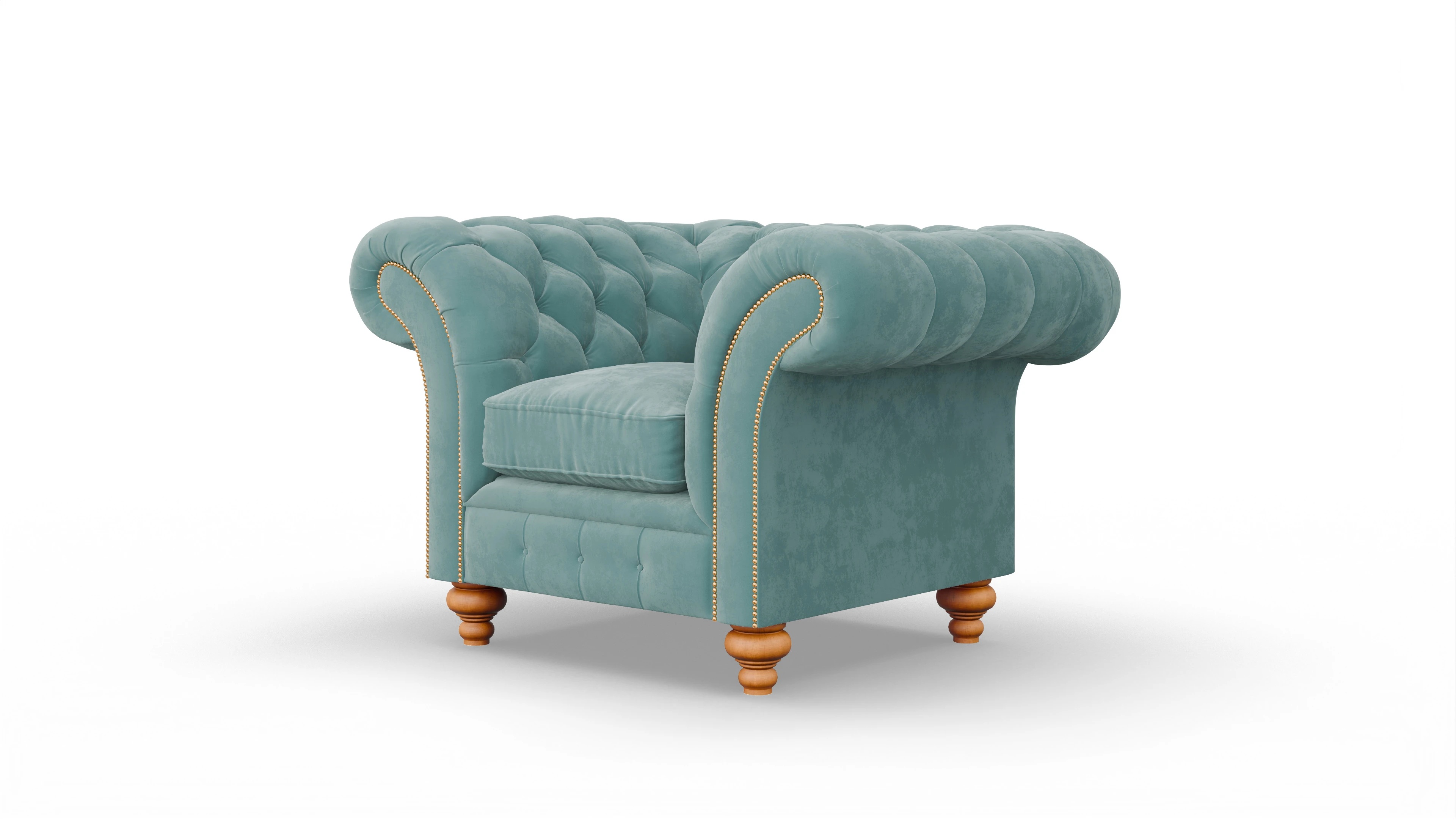 Ansicht des Produktes Knightsbridge Sessel in Samt blau