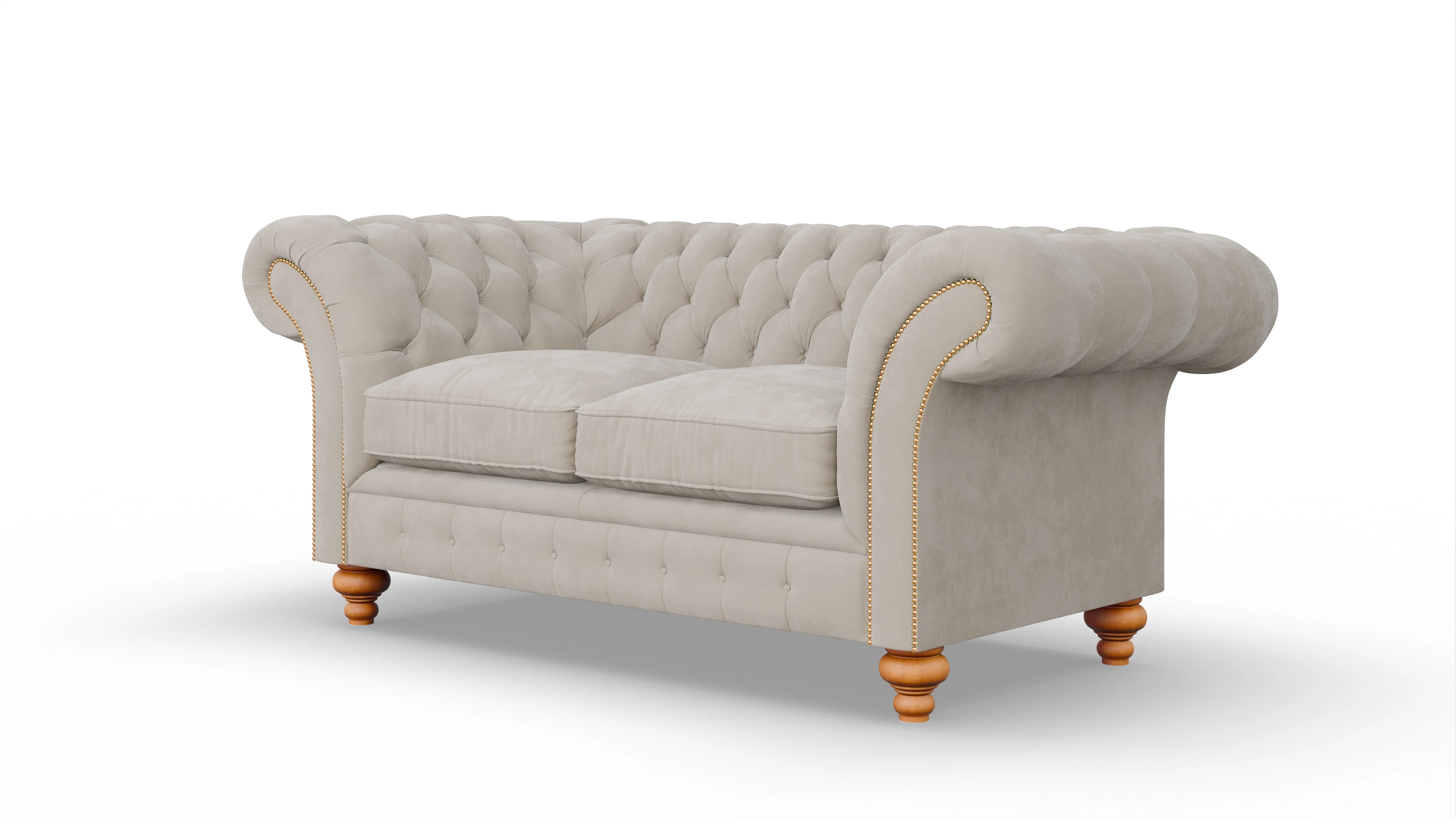 Ansicht des Produktes Knightsbridge 2-Sitzer in Samt beige