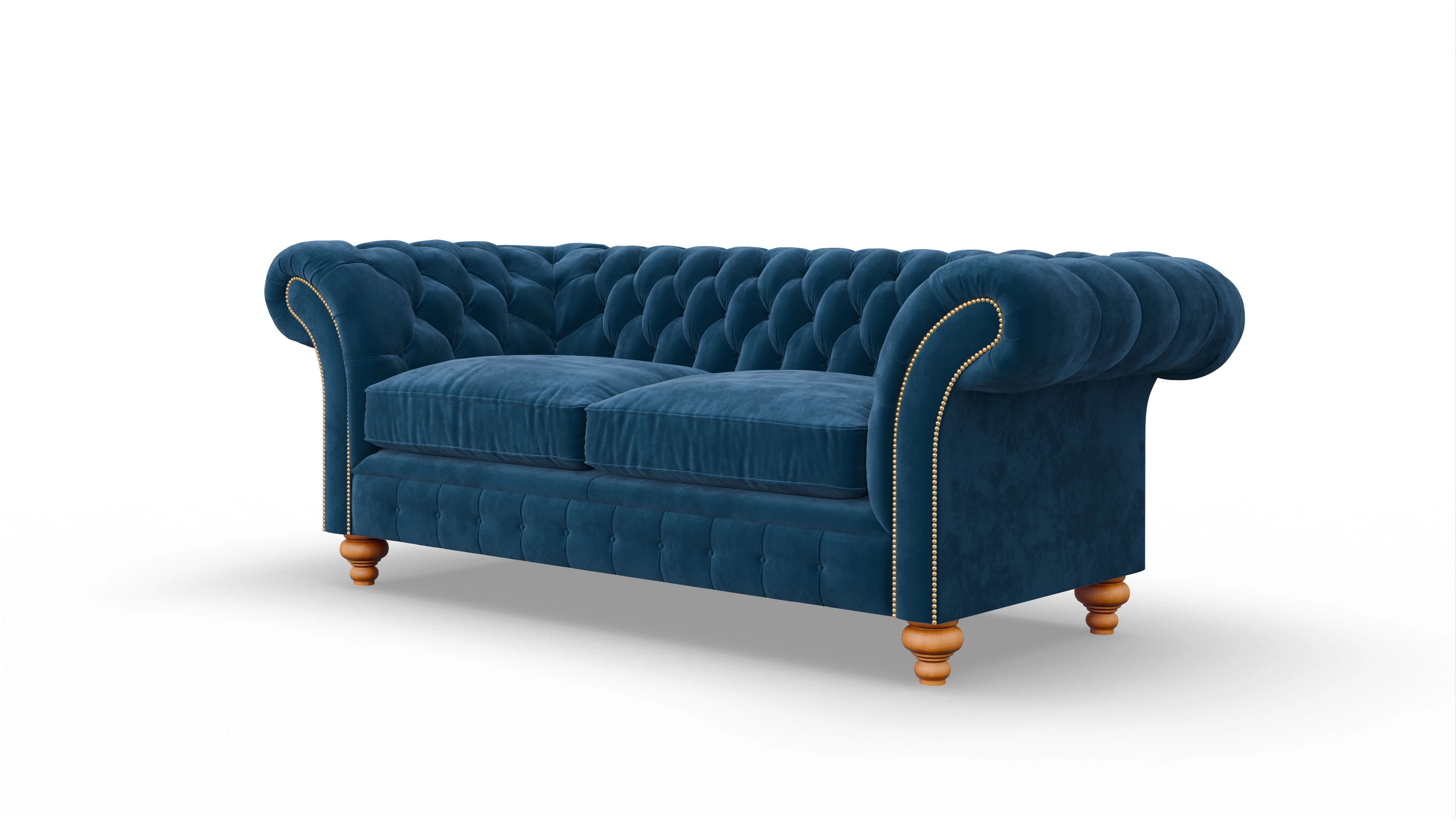 Ansicht des Produktes Knightsbridge 3-Sitzer in Samt blau