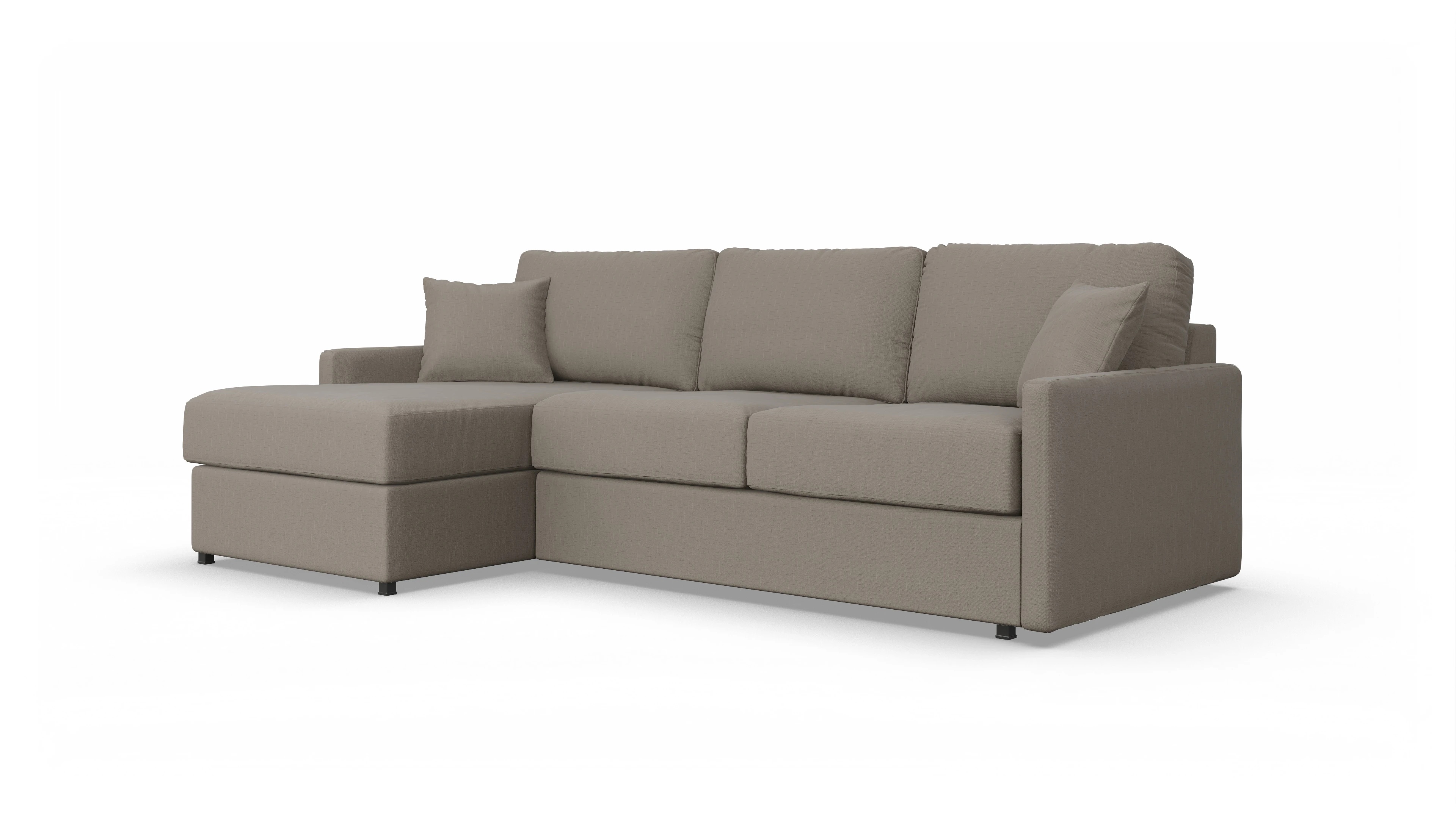 Ansicht des Produktes Karlstad Sofa mit Rec links in Stoff beige