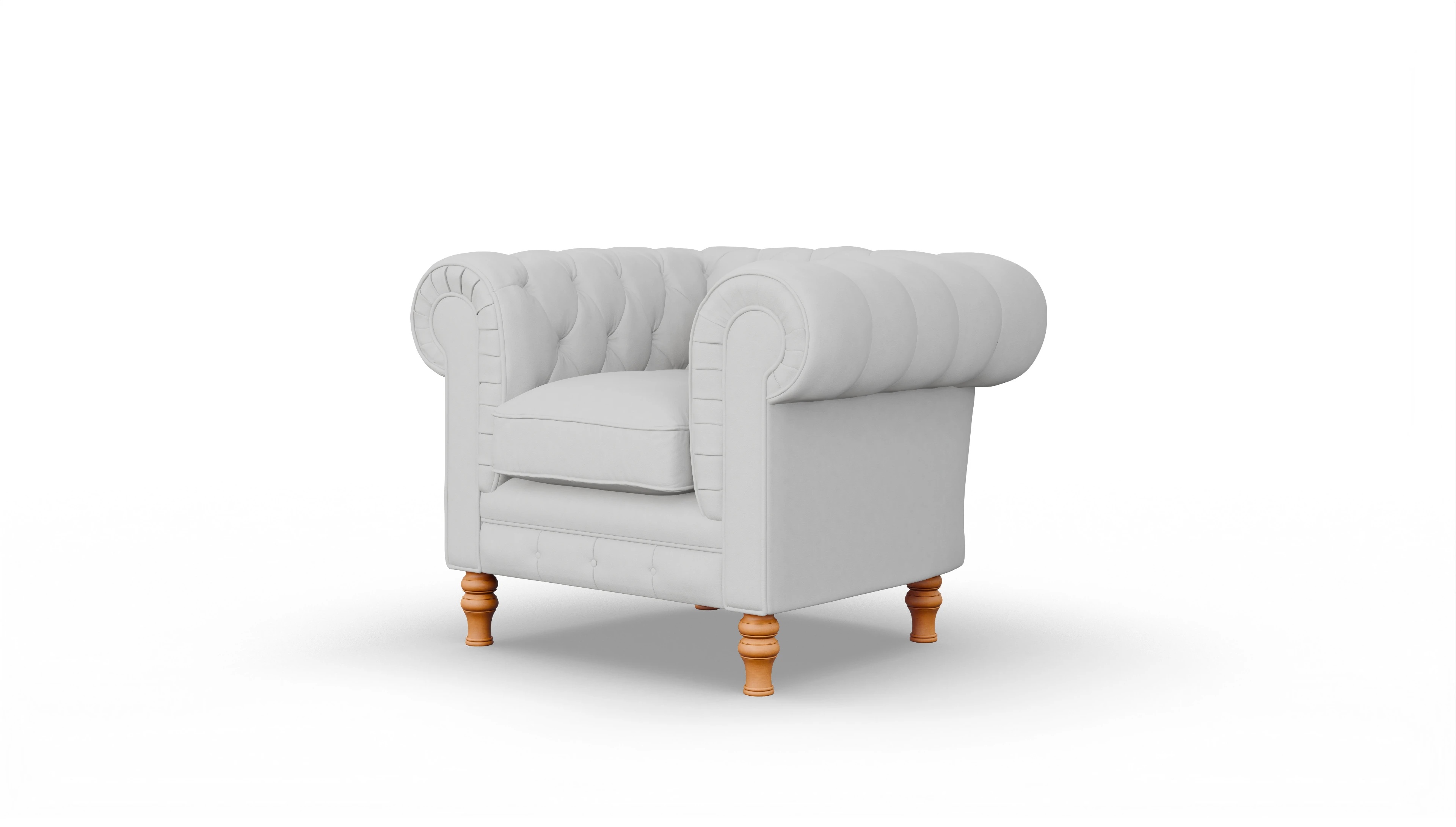 Ansicht des Produktes Countess Sessel in Leder weiß