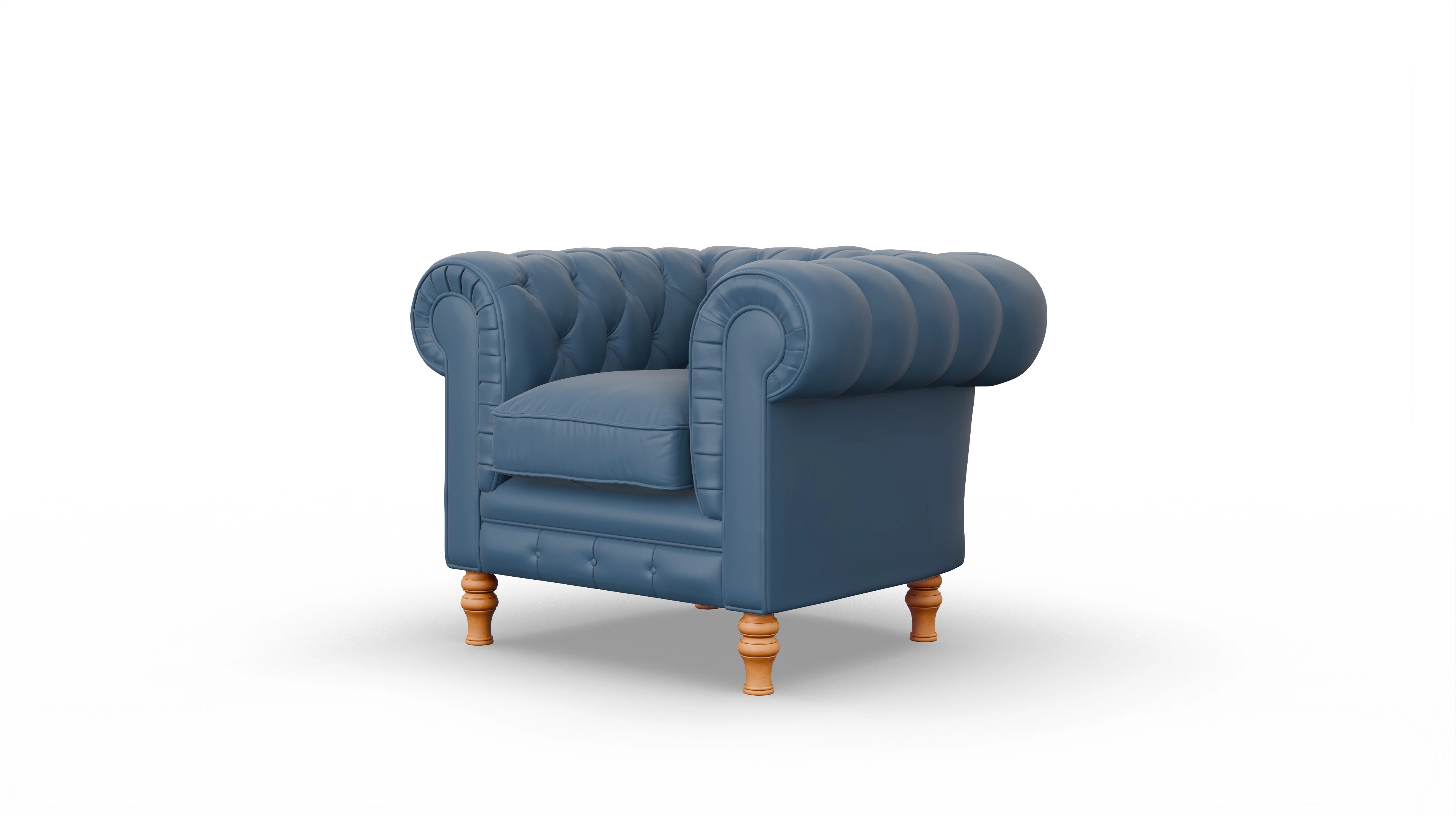 Ansicht des Produktes Countess Sessel in Leder blau