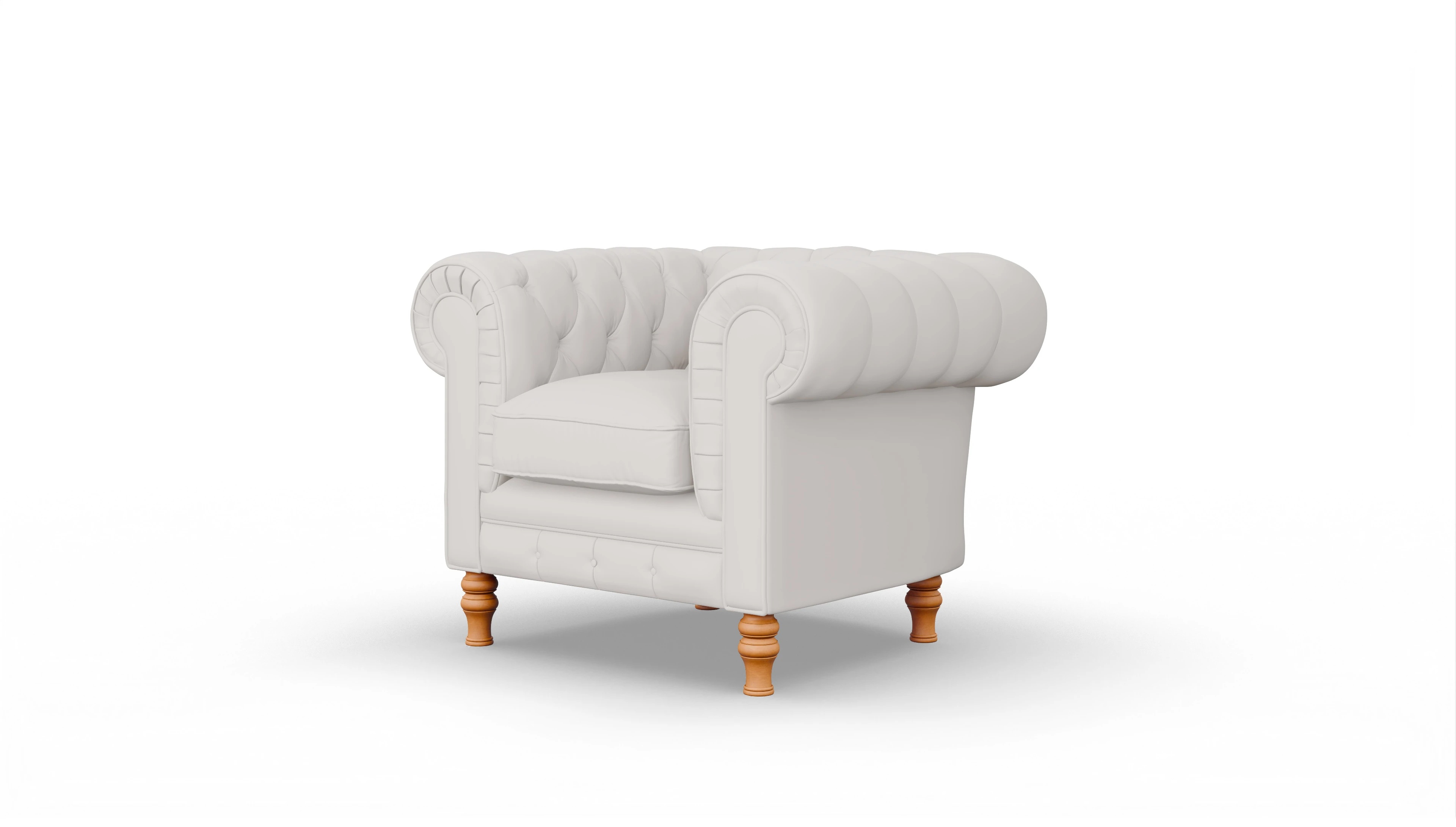 Ansicht des Produktes Countess Sessel in Leder weiß