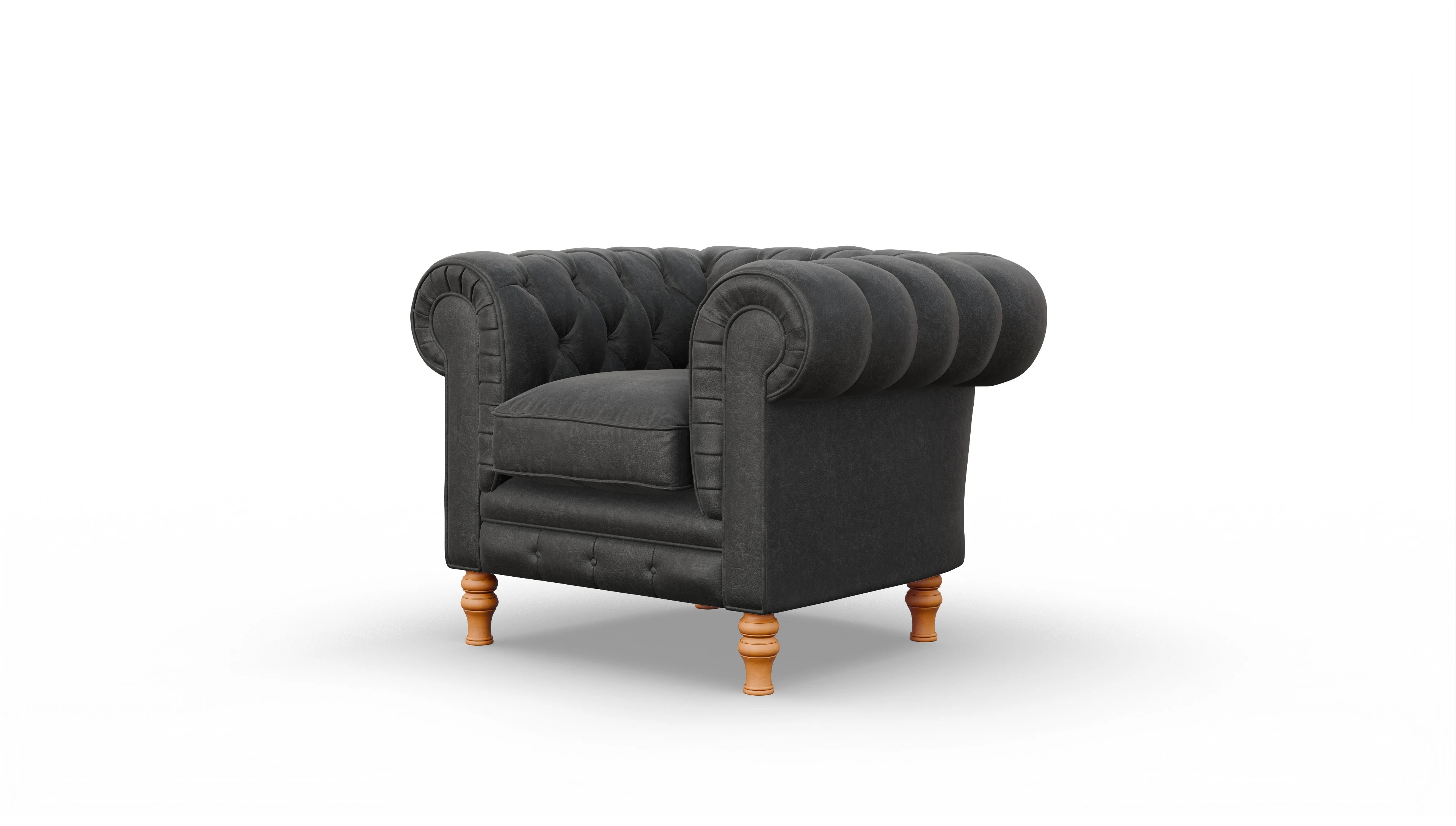 Ansicht des Produktes Countess Sessel in Leder schwarz