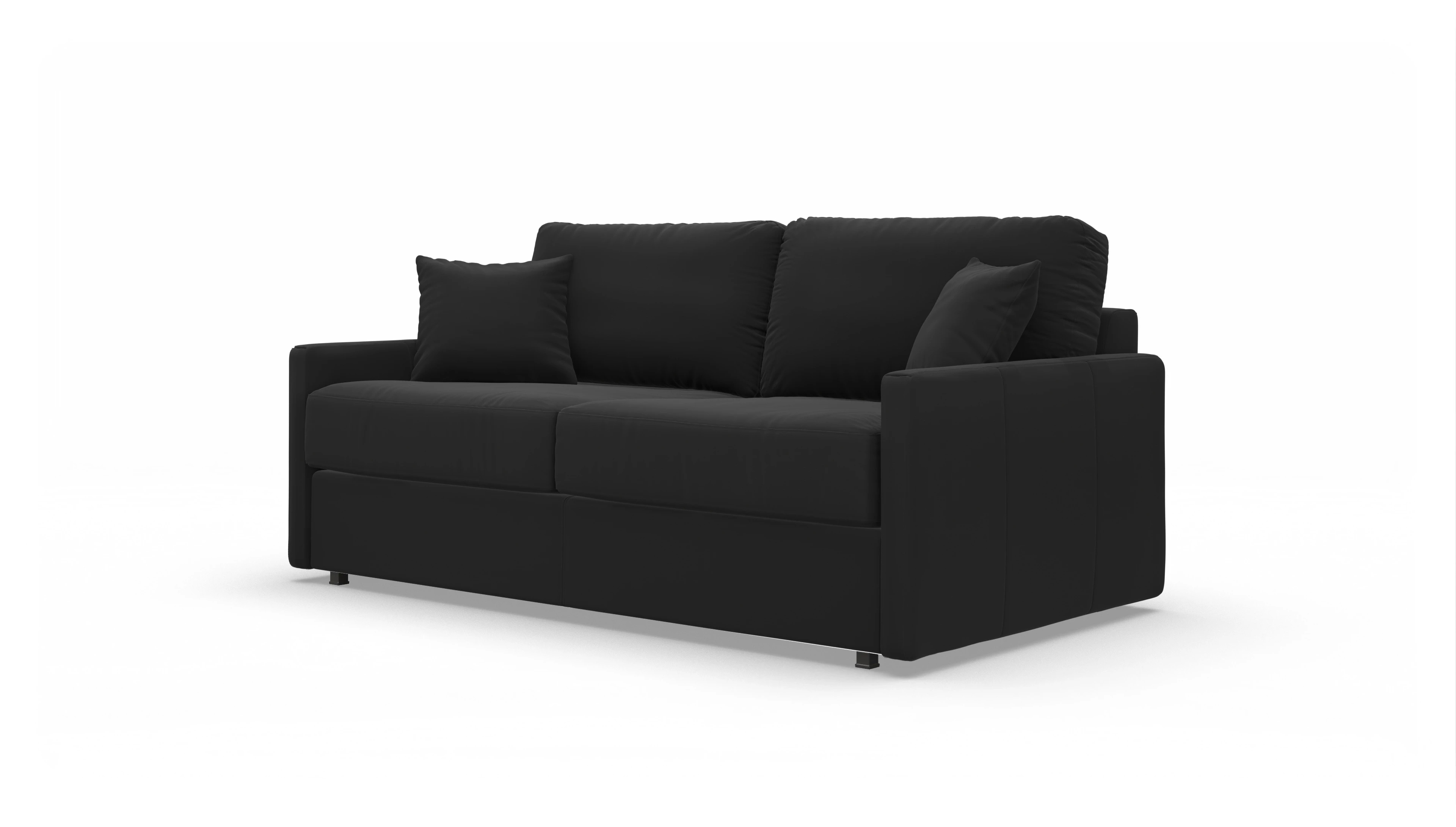 Leder-Schlafsofa Karlstad Ansicht des Produktes Karlstad 3-Sitzer in Leder schwarz