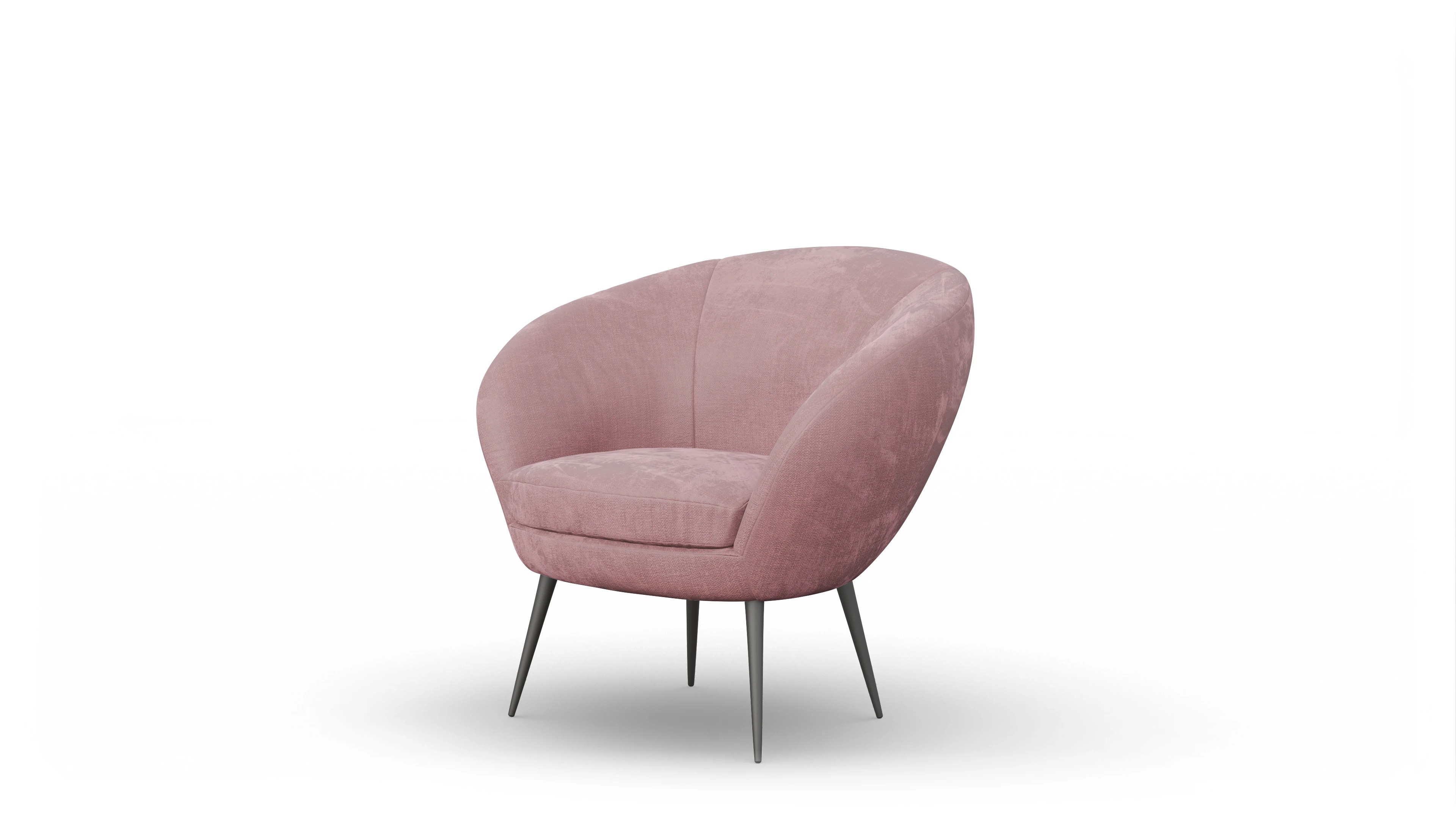 Moderner Sessel Noale in Stoff Ansicht des Produktes Noale Sessel in Stoff rot