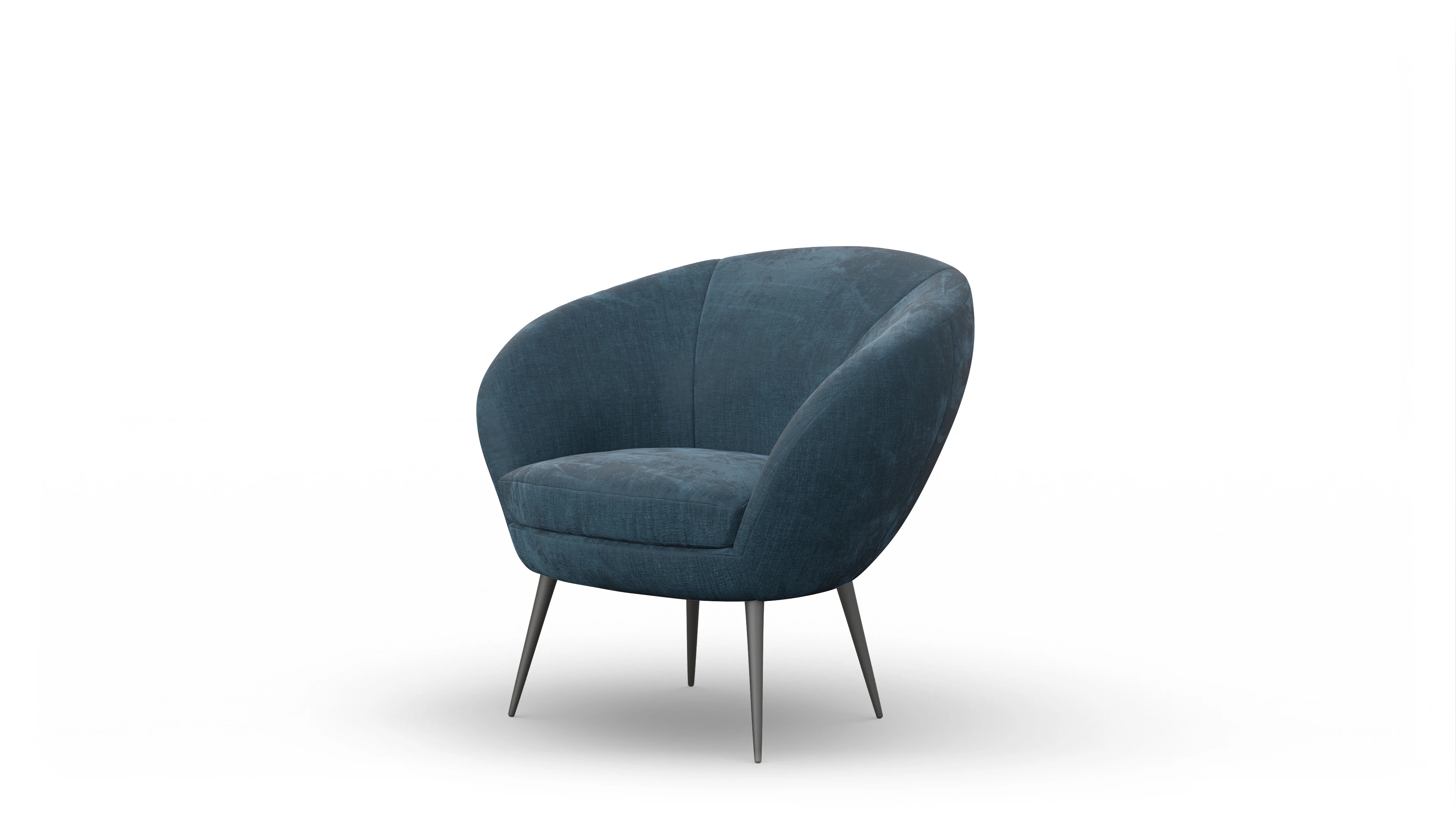 Ansicht des Produktes Noale Sessel in Stoff blau