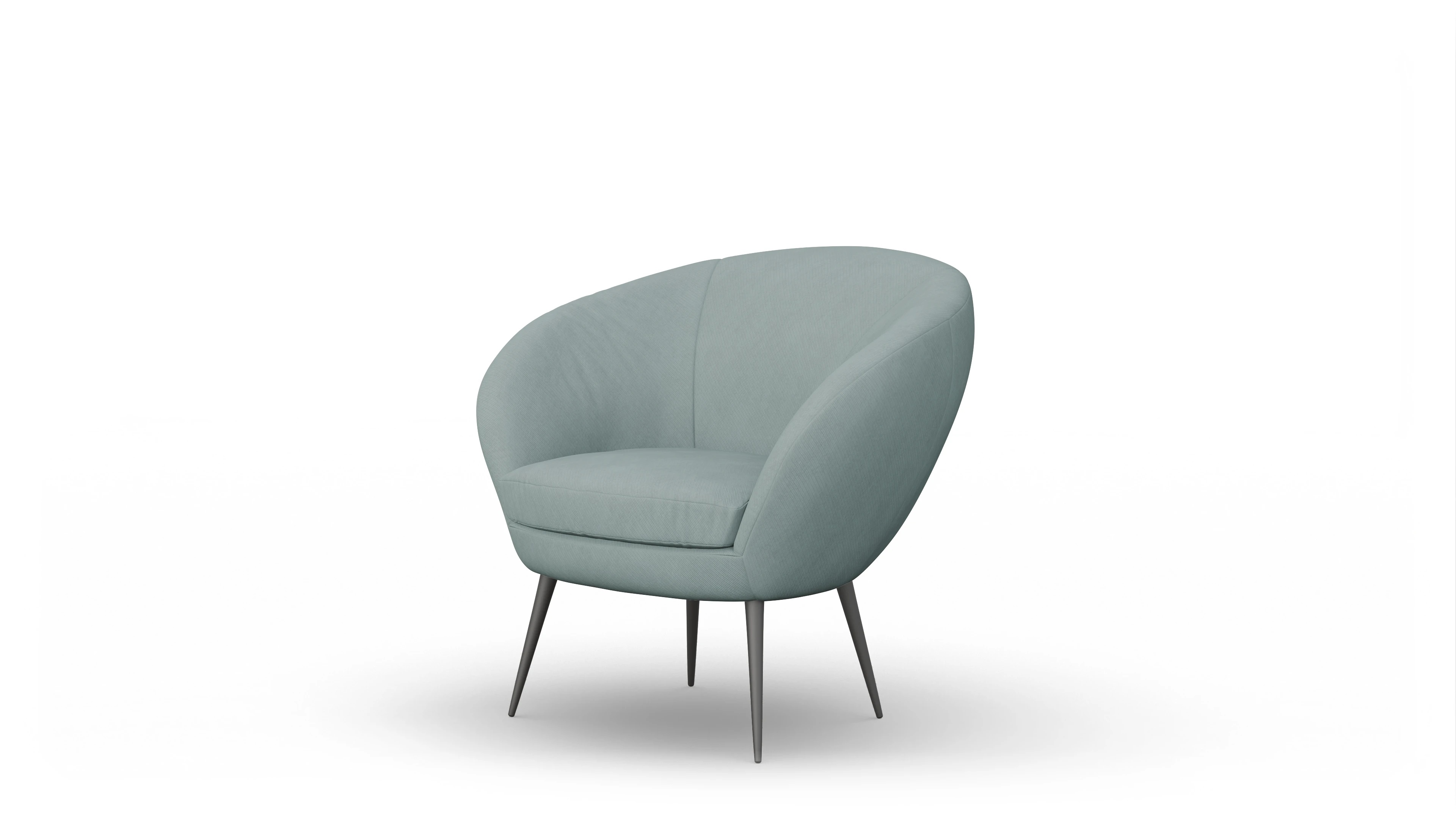 Ansicht des Produktes Noale Sessel in Stoff blau