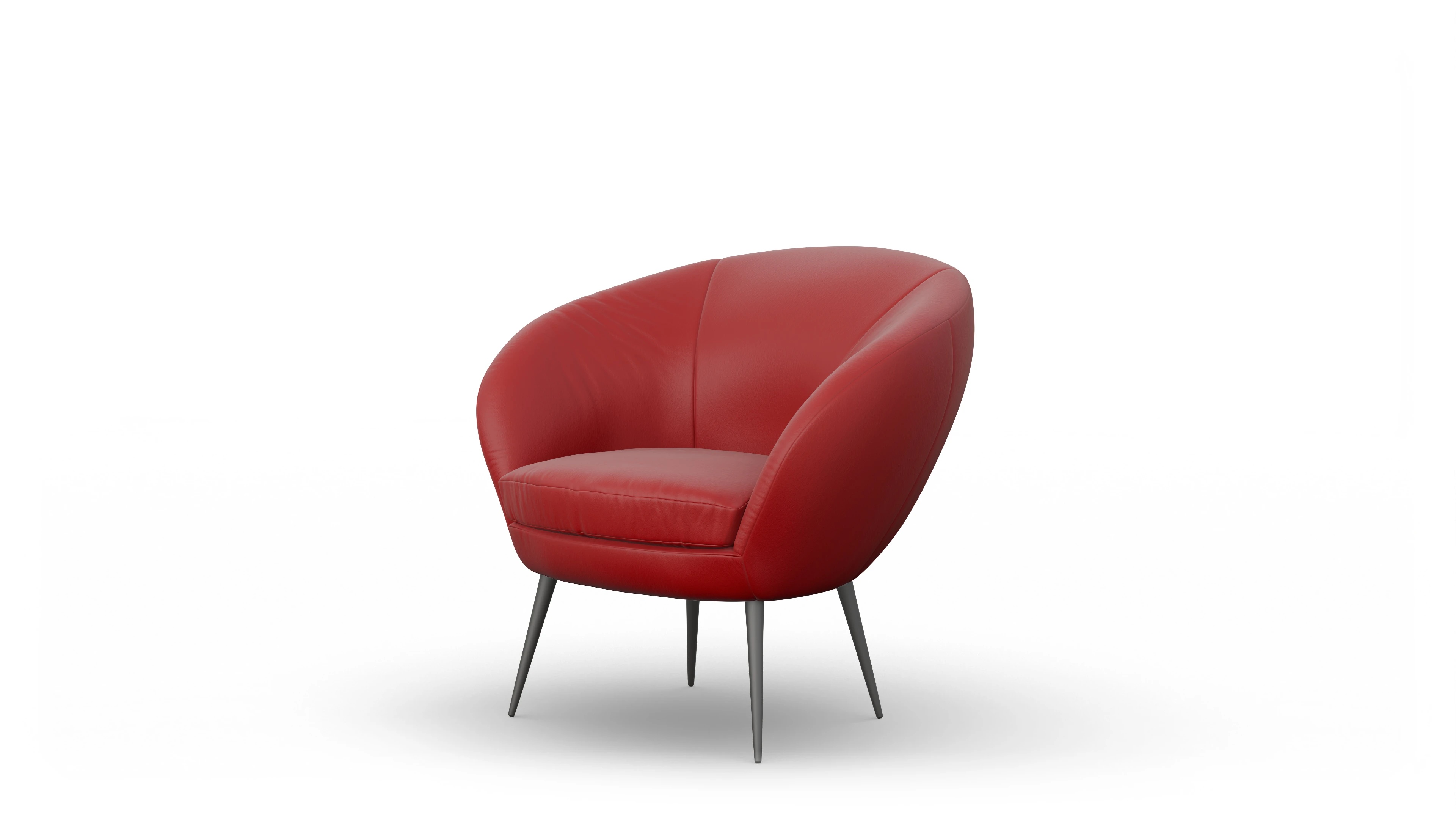 Ansicht des Produktes Noale Sessel in Leder rot