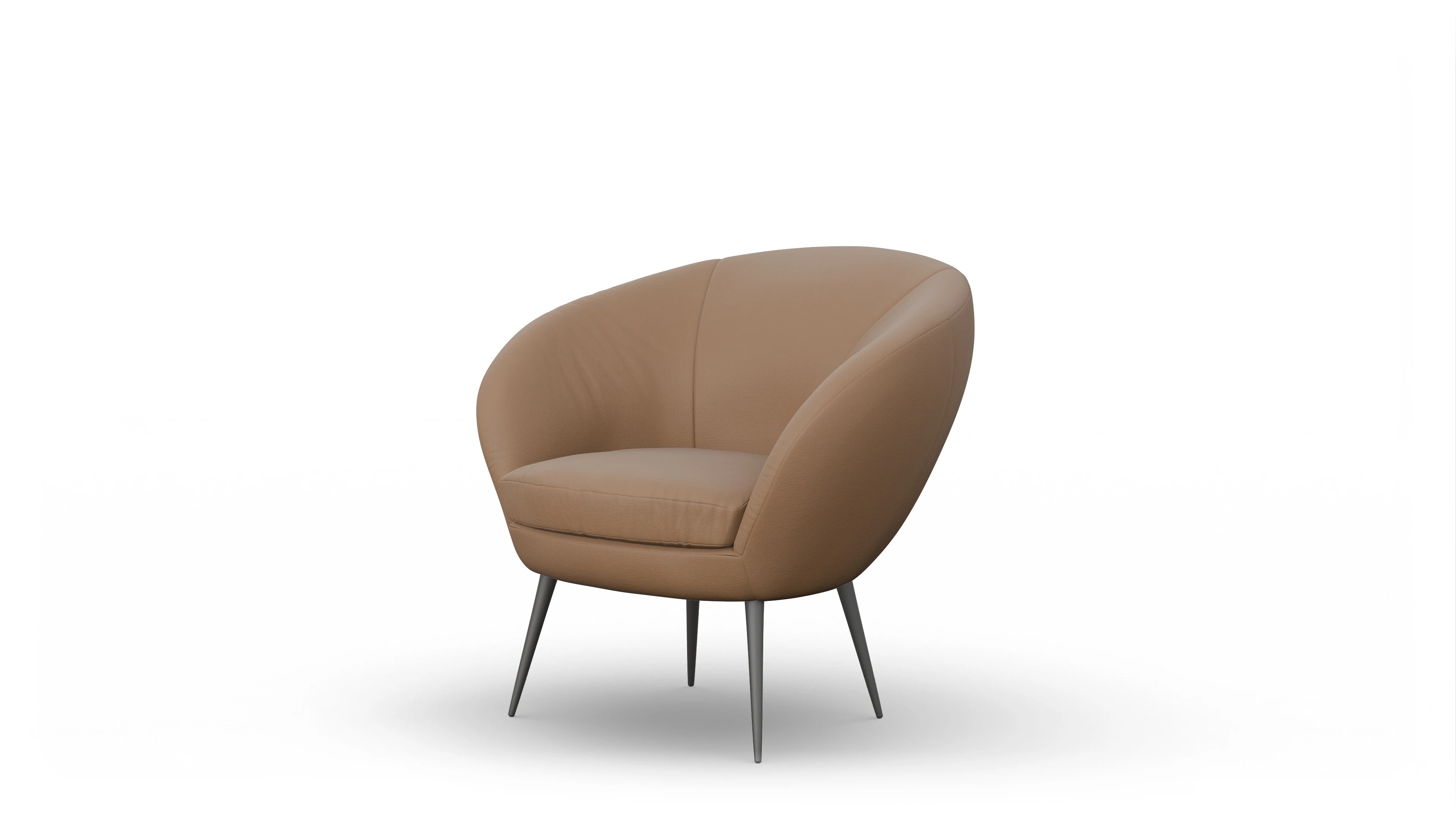 Ansicht des Produktes Noale Sessel in Leder braun