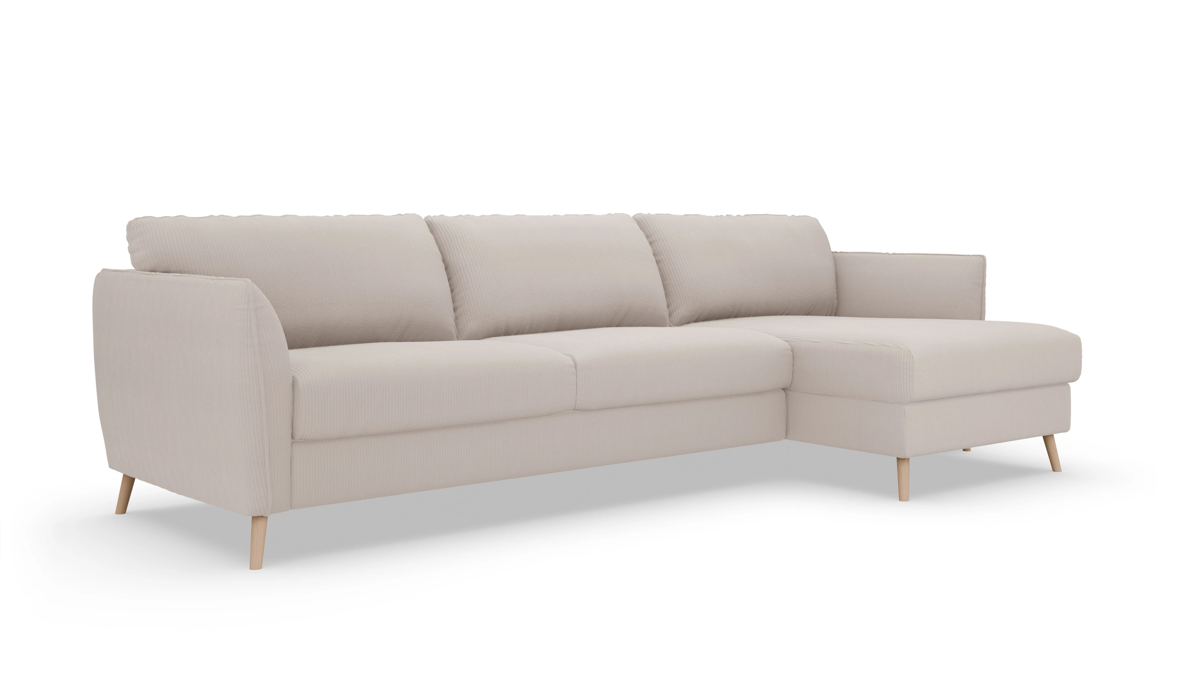 Ansicht des Produktes Eriksen Sofa mit Rec rechts in Cord beige