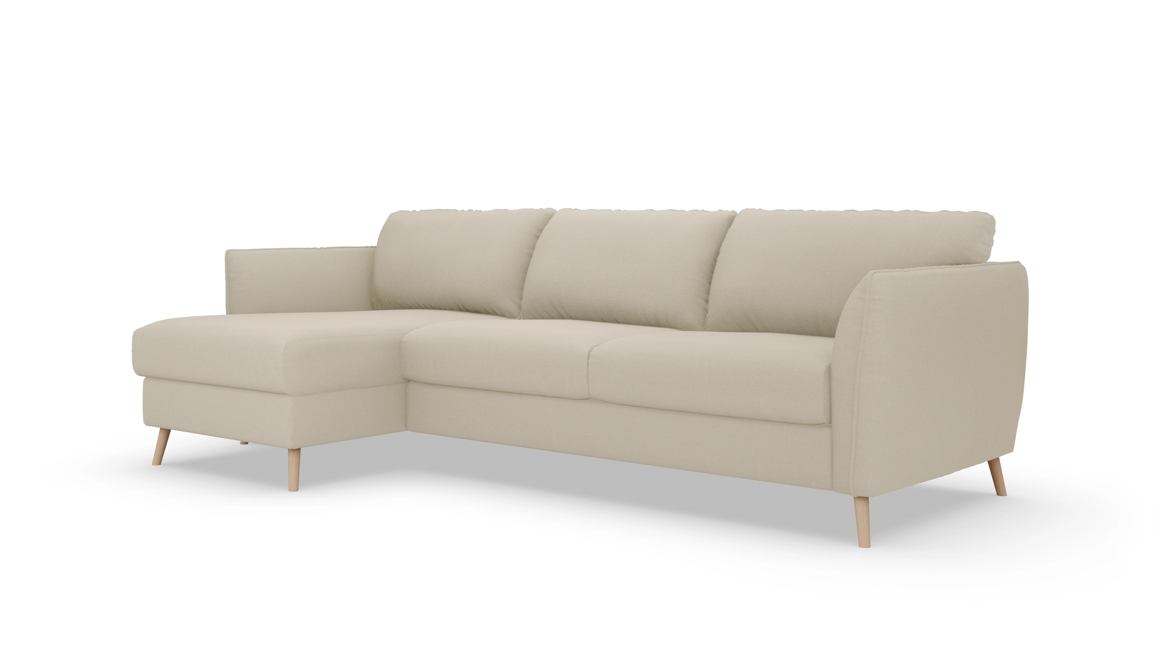 Ansicht des Produktes Eriksen Sofa mit Rec links in Stoff beige