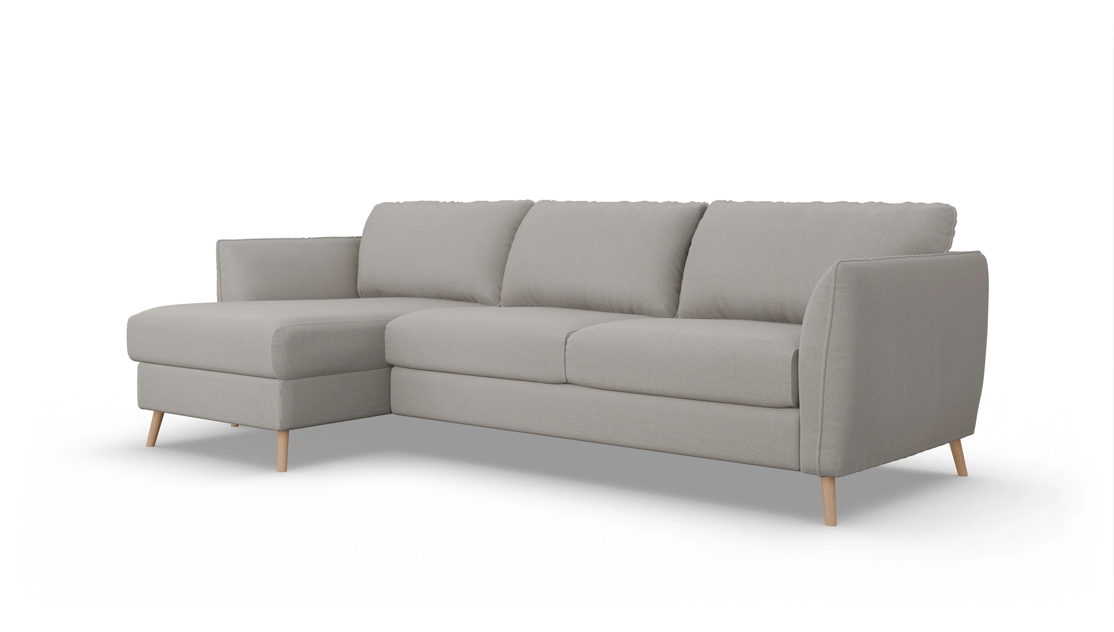 Ansicht des Produktes Eriksen Sofa mit Rec links in Stoff weiß