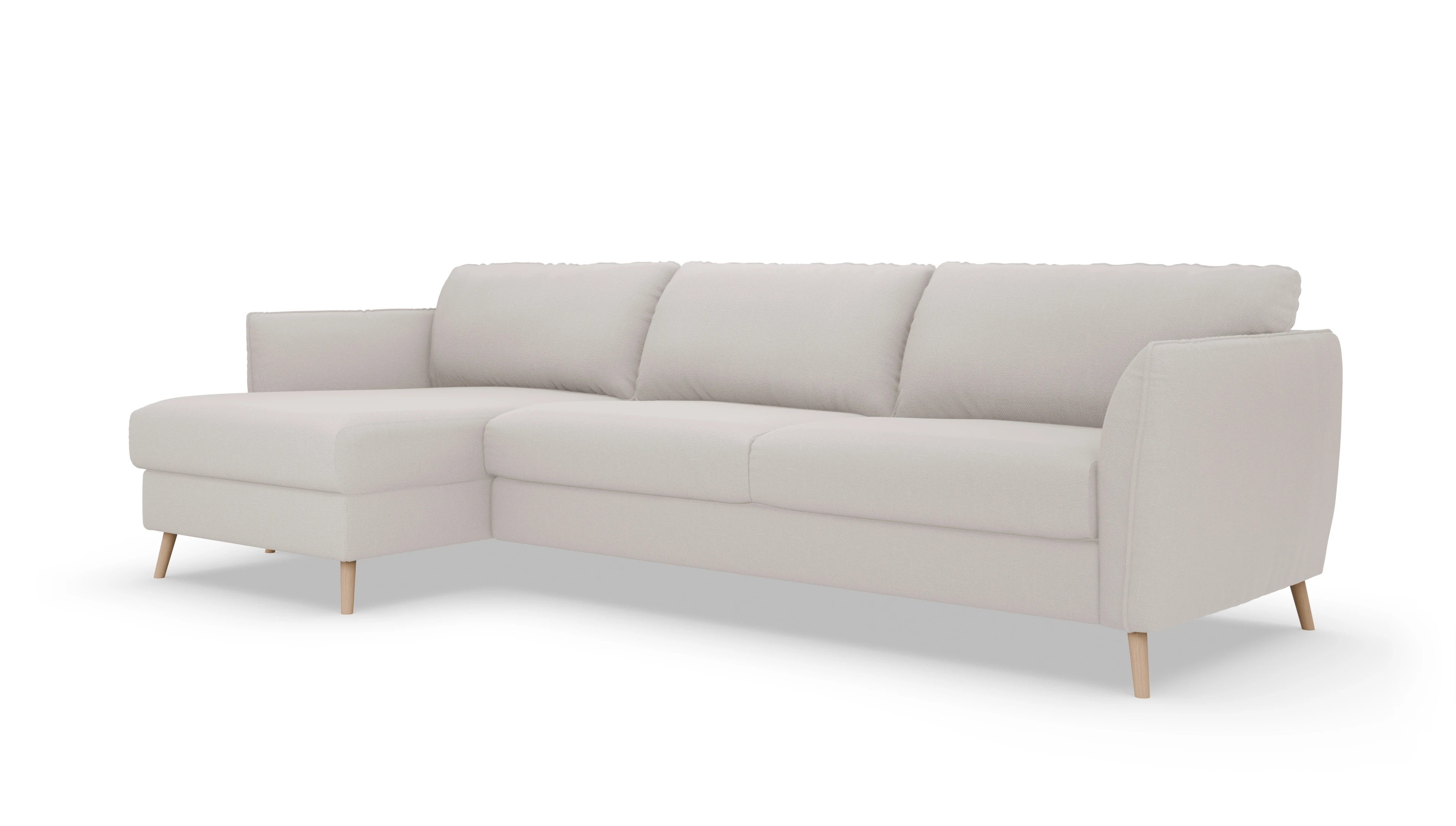 Ansicht des Produktes Eriksen Sofa mit Rec links in Stoff beige