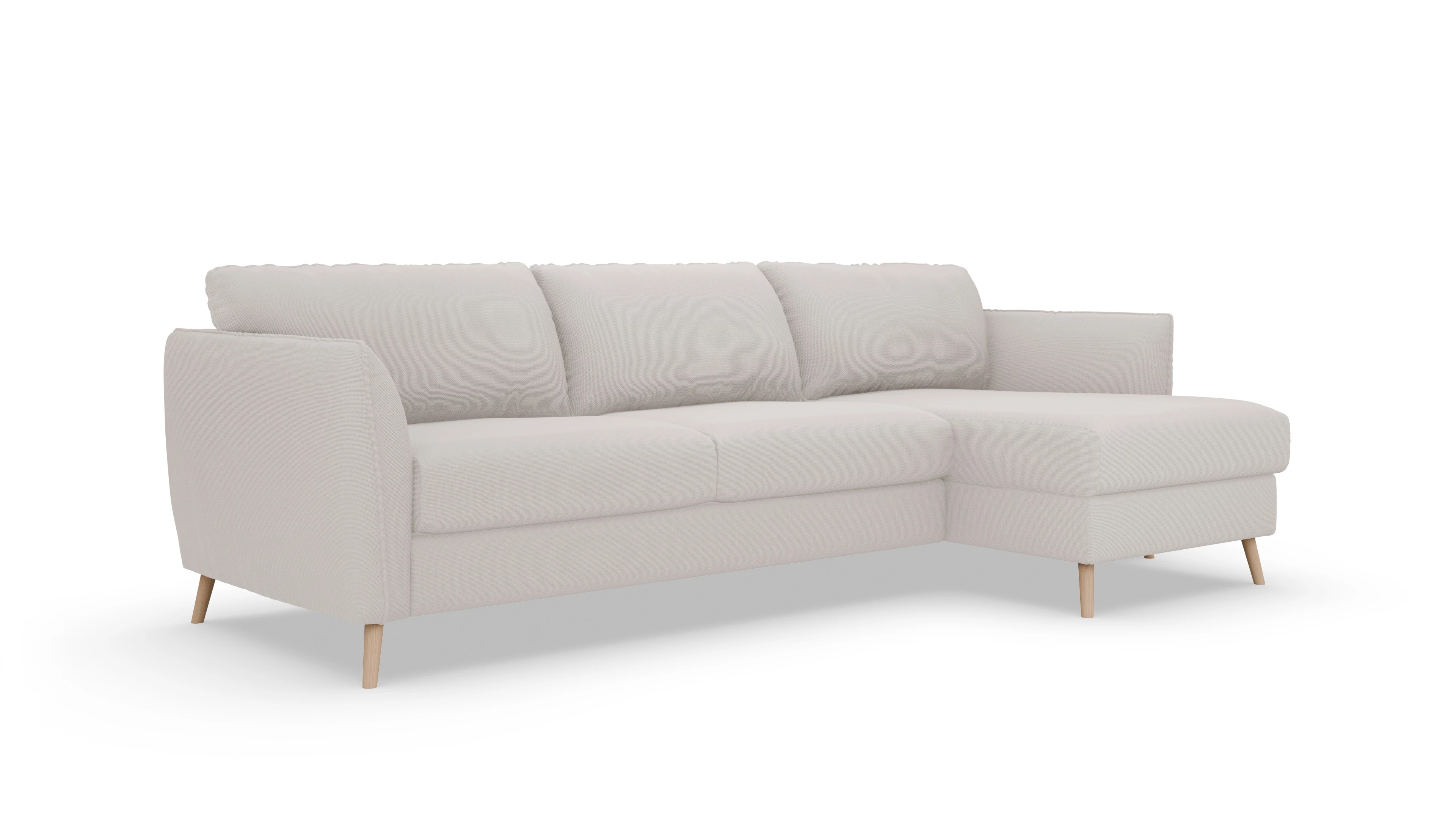 Ansicht des Produktes Eriksen Sofa mit Rec rechts in Stoff beige