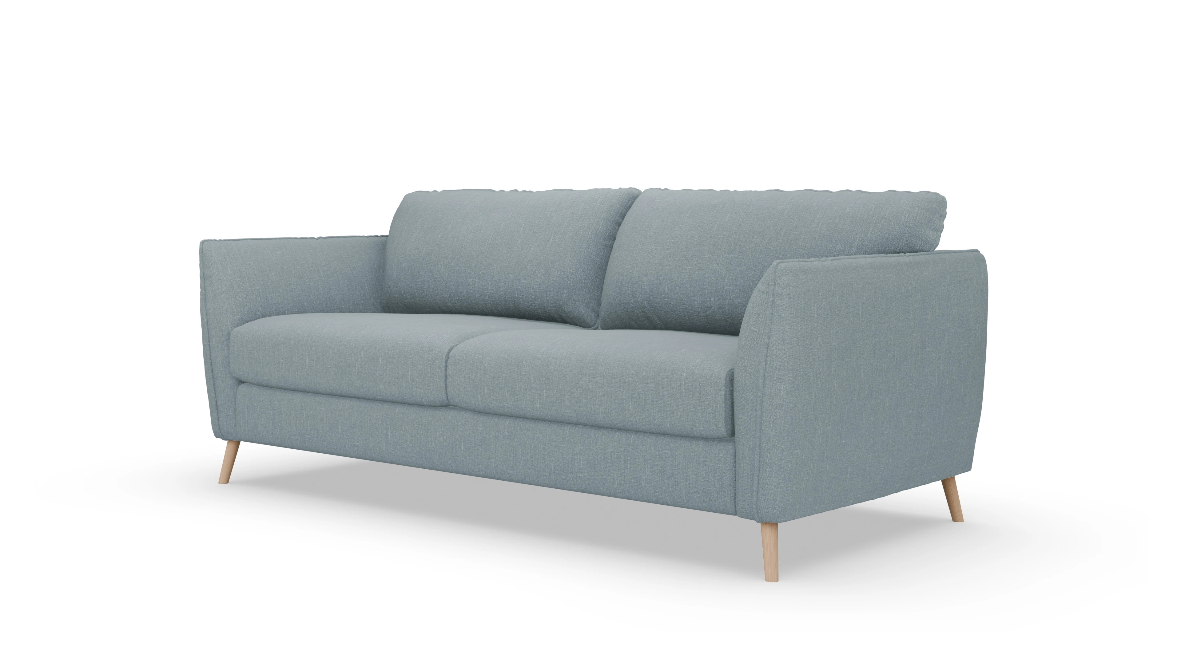 Schlafsofa Eriksen Ansicht des Produktes Eriksen 4-Sitzer in Stoff blau