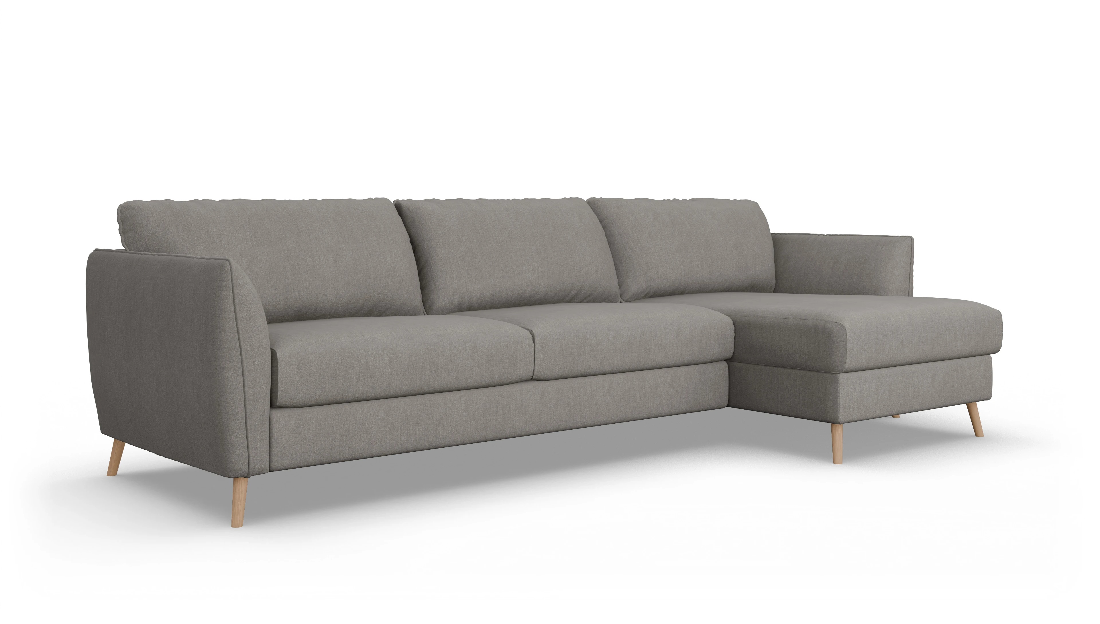 Schlafsofa Eriksen Ansicht des Produktes Eriksen Sofa mit Rec rechts in Stoff beige