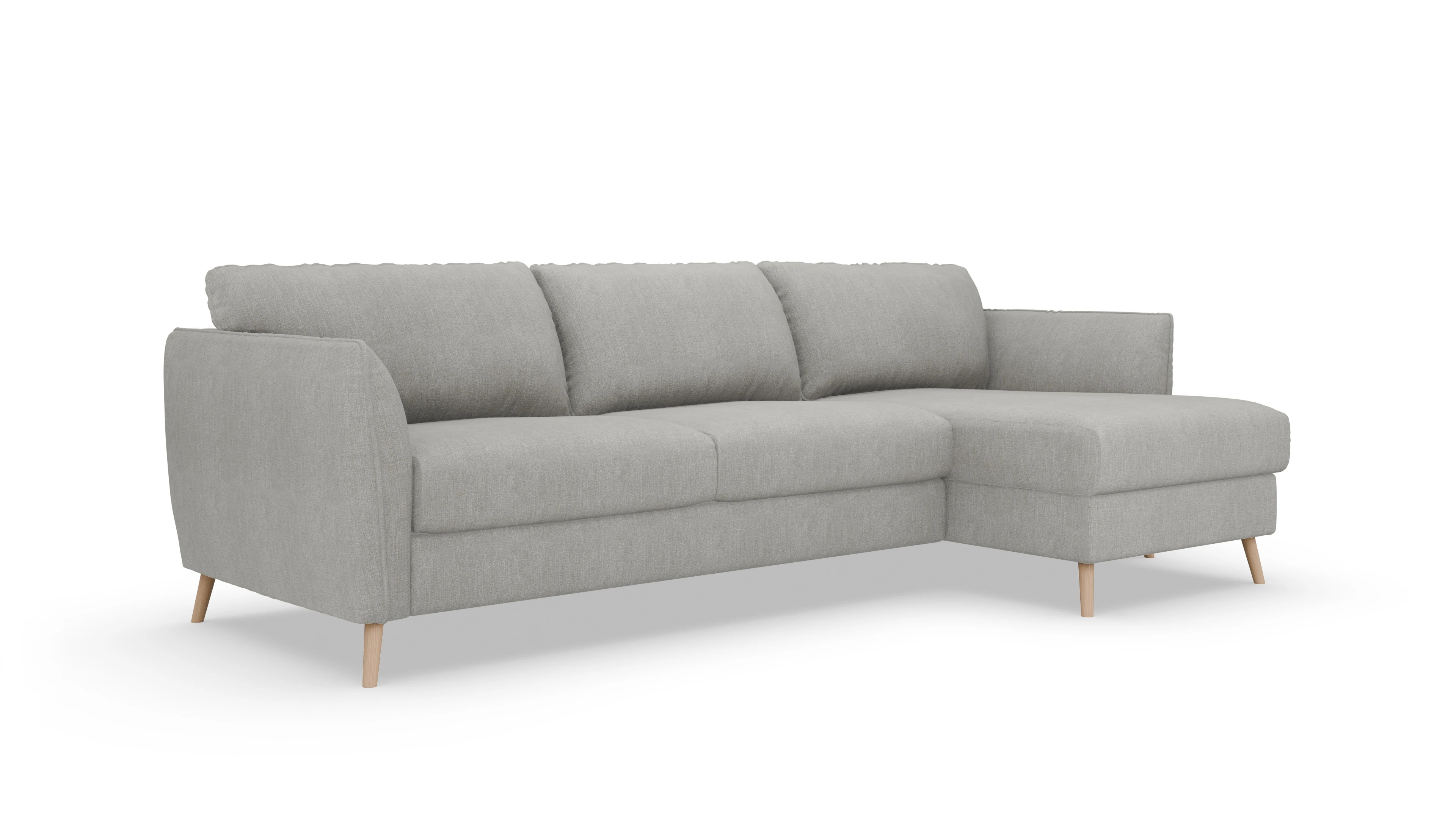 Ansicht des Produktes Eriksen Sofa mit Rec rechts in Stoff beige